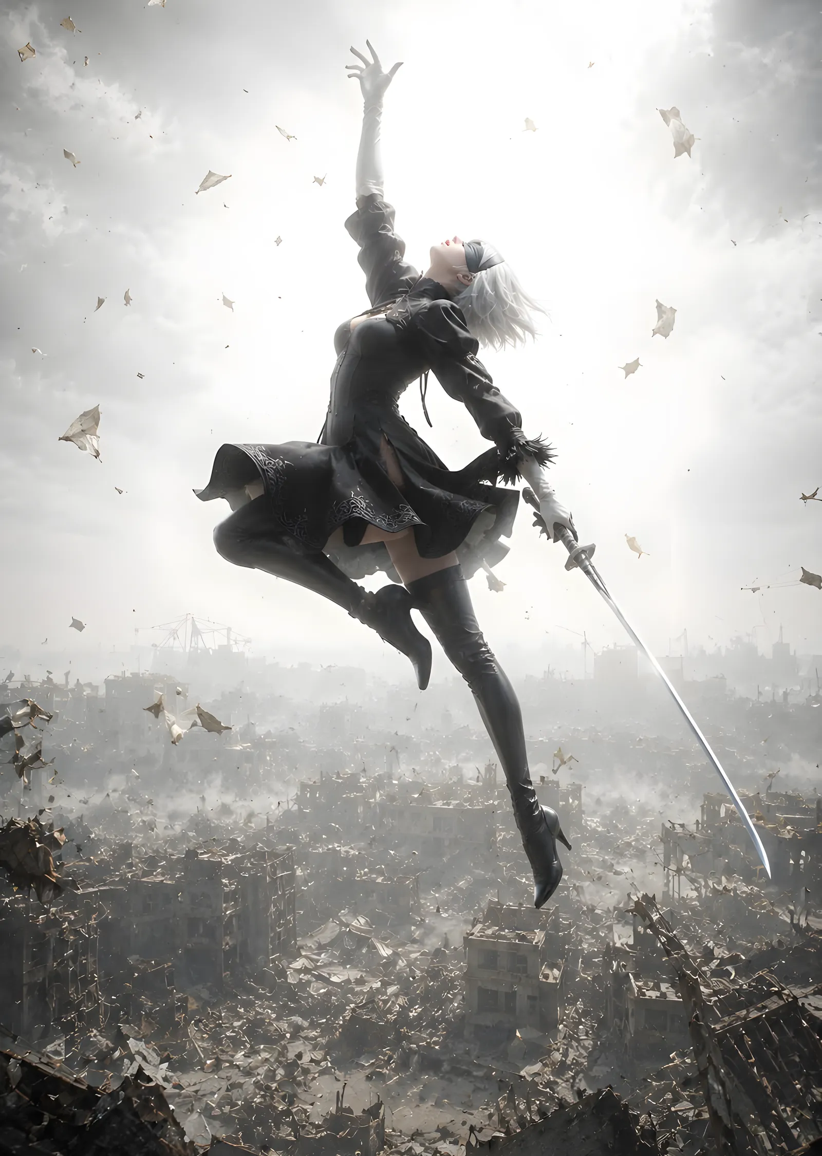 NieR:Automata: 2B metal tablo