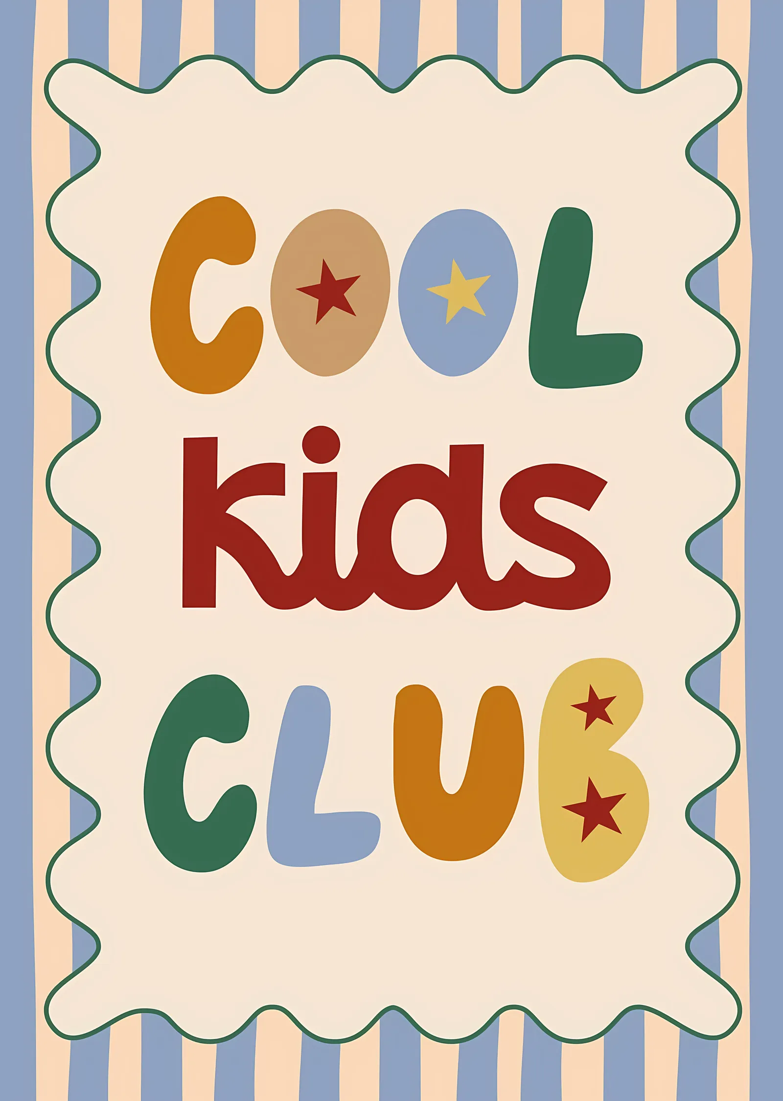 Cool Kids Club metal tablo