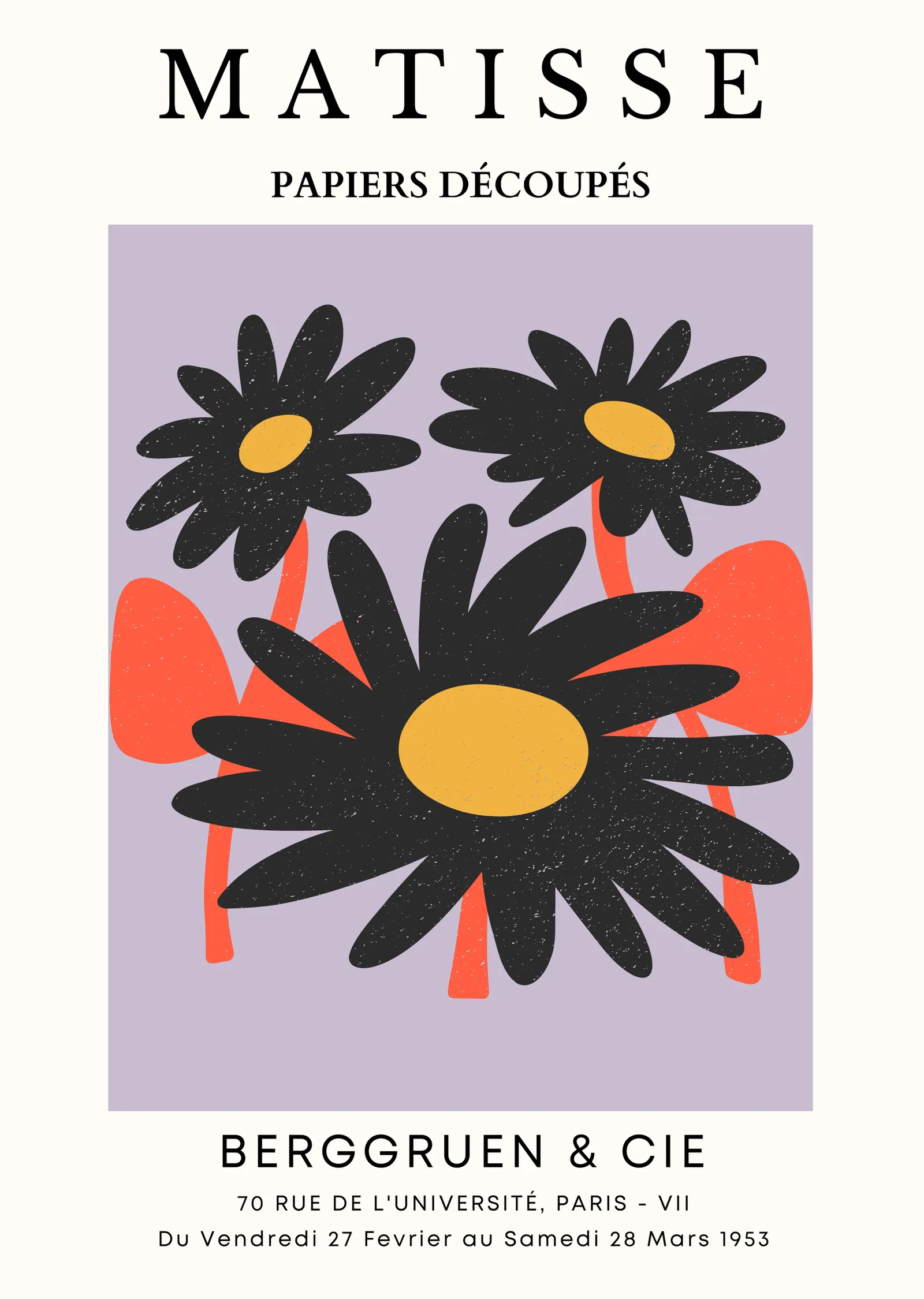 Matisse: Papatyalar metal tablo