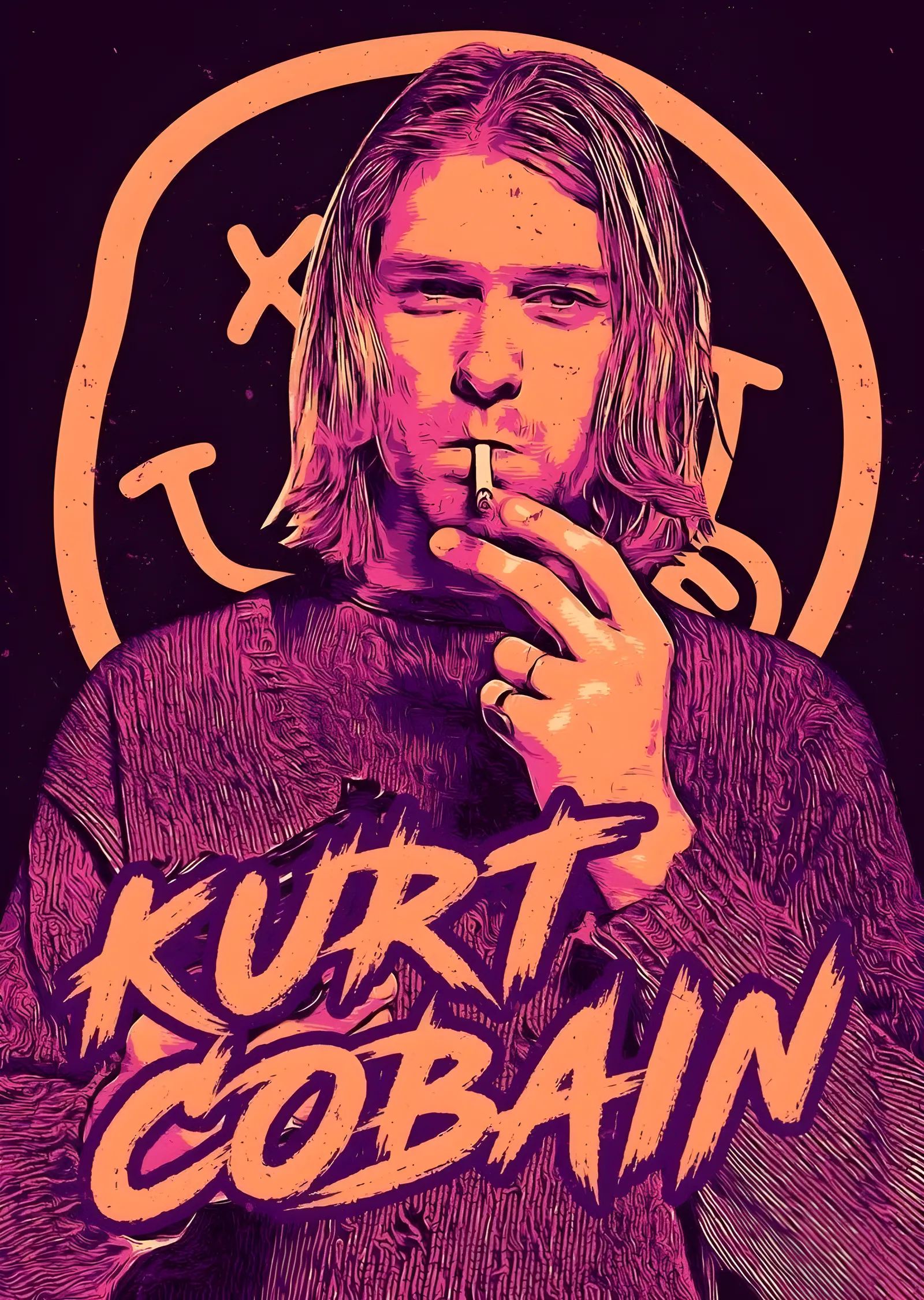 Kurt Cobain metal tablo