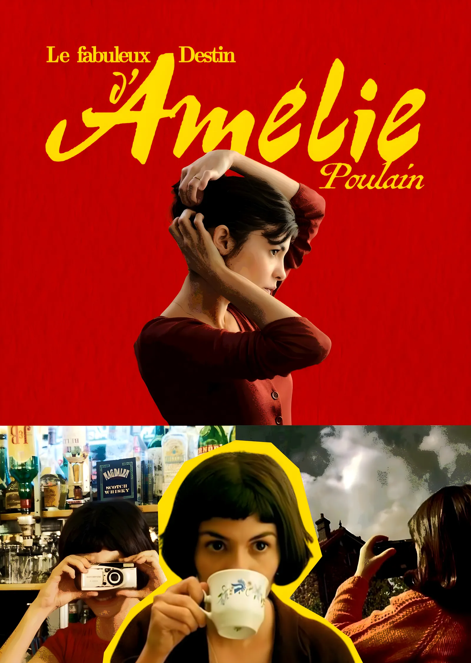 Amélie: Kırmızı Afiş metal tablo