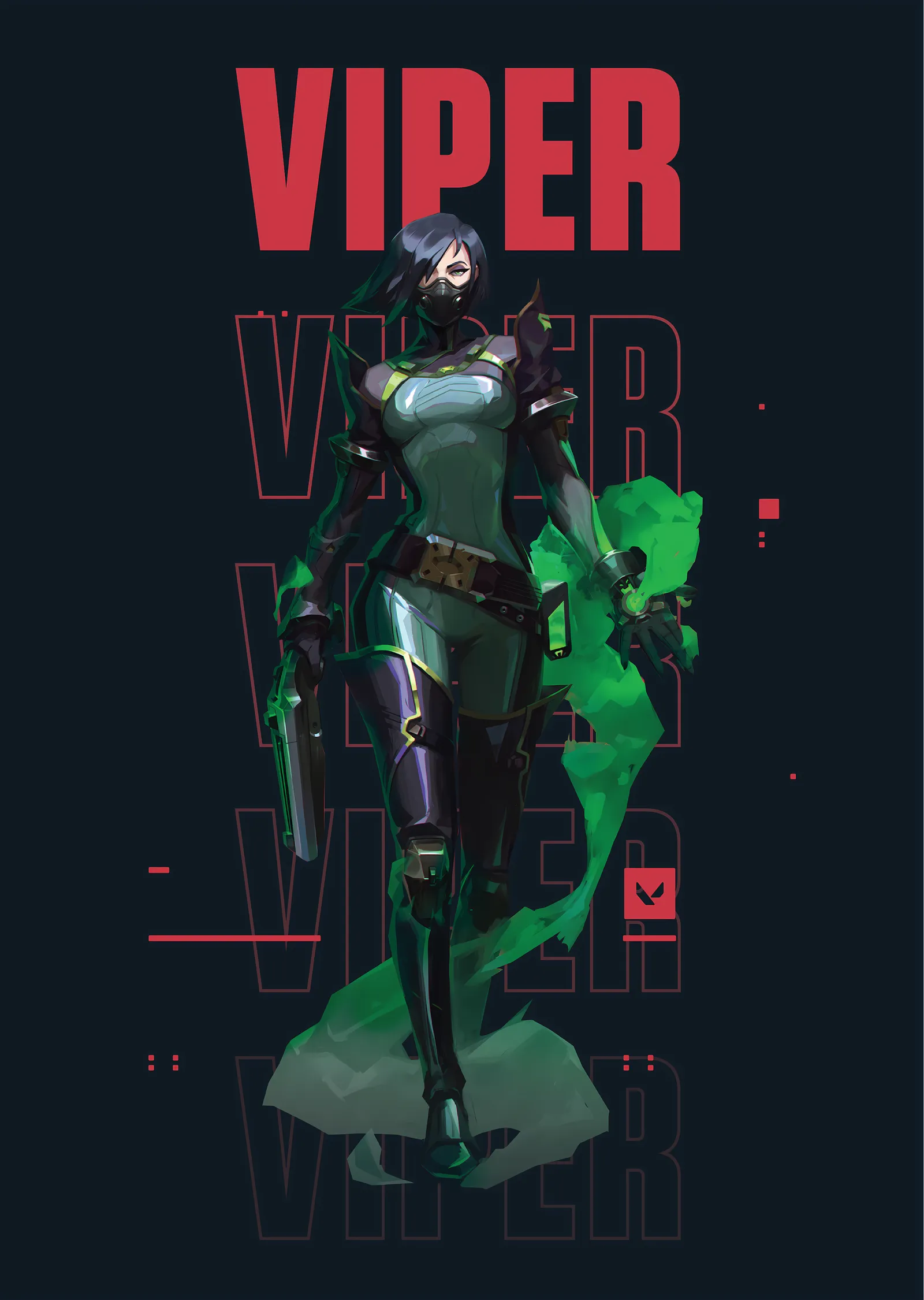 Viper: Valorant Agent metal tablo