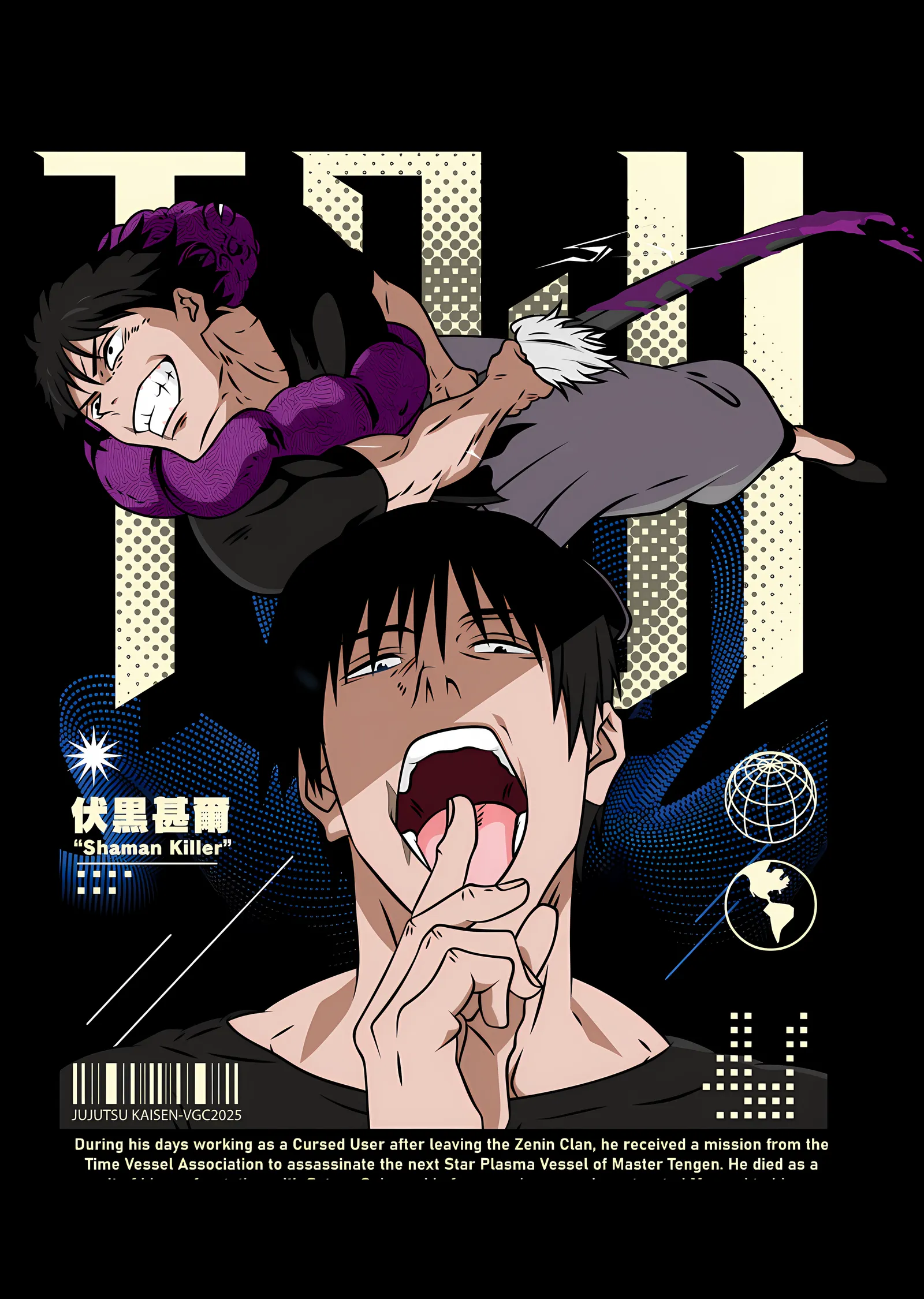 Toji Fushiguro: Şaman Katili metal tablo