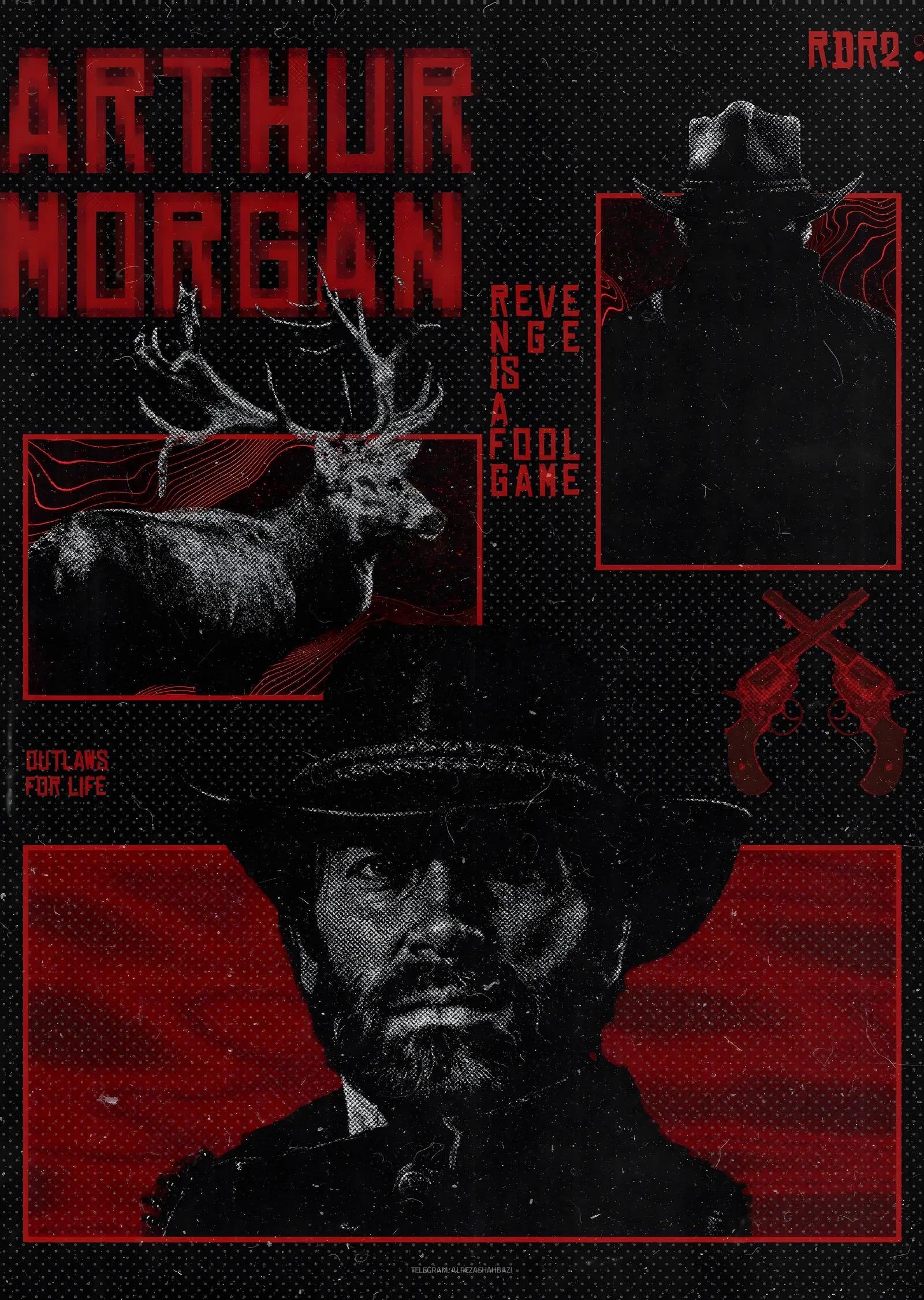 Red Dead Redemption 2: Arthur Morgan, Outlaws for Life metal tablo