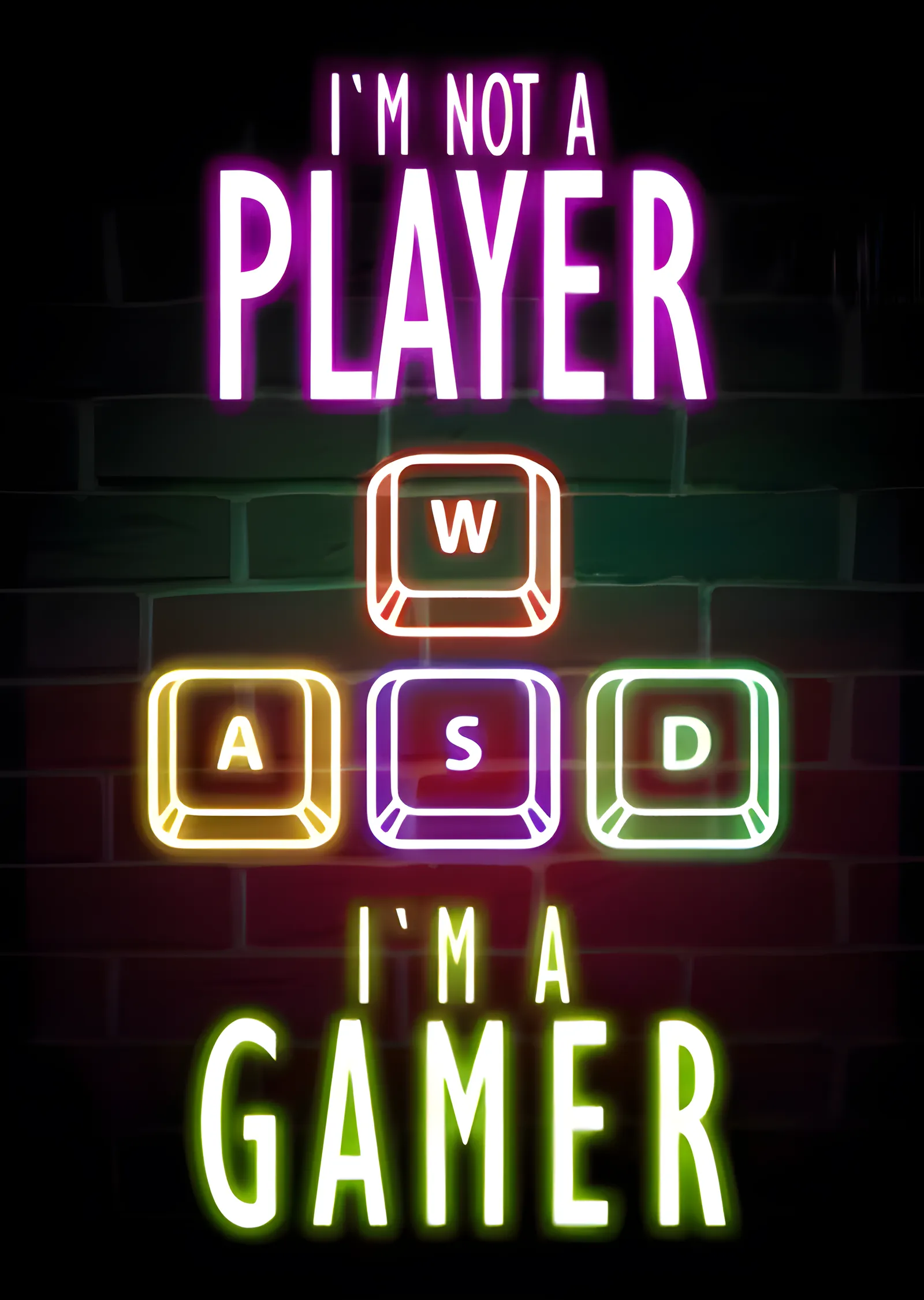 I'm Not a Player, I'm a Gamer Neon Sign metal tablo