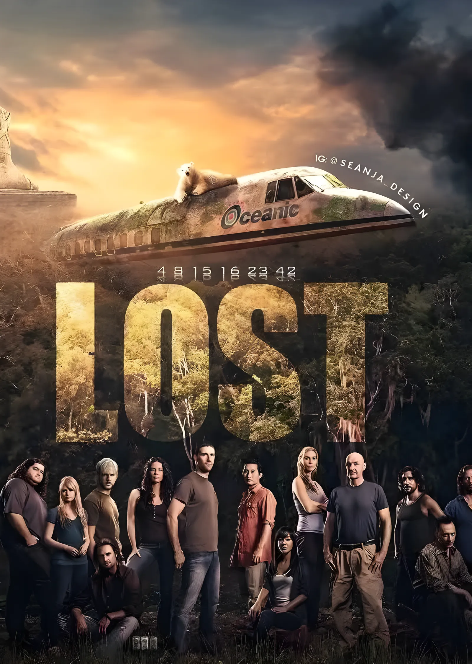 LOST: Oceanic Enkazı metal tablo