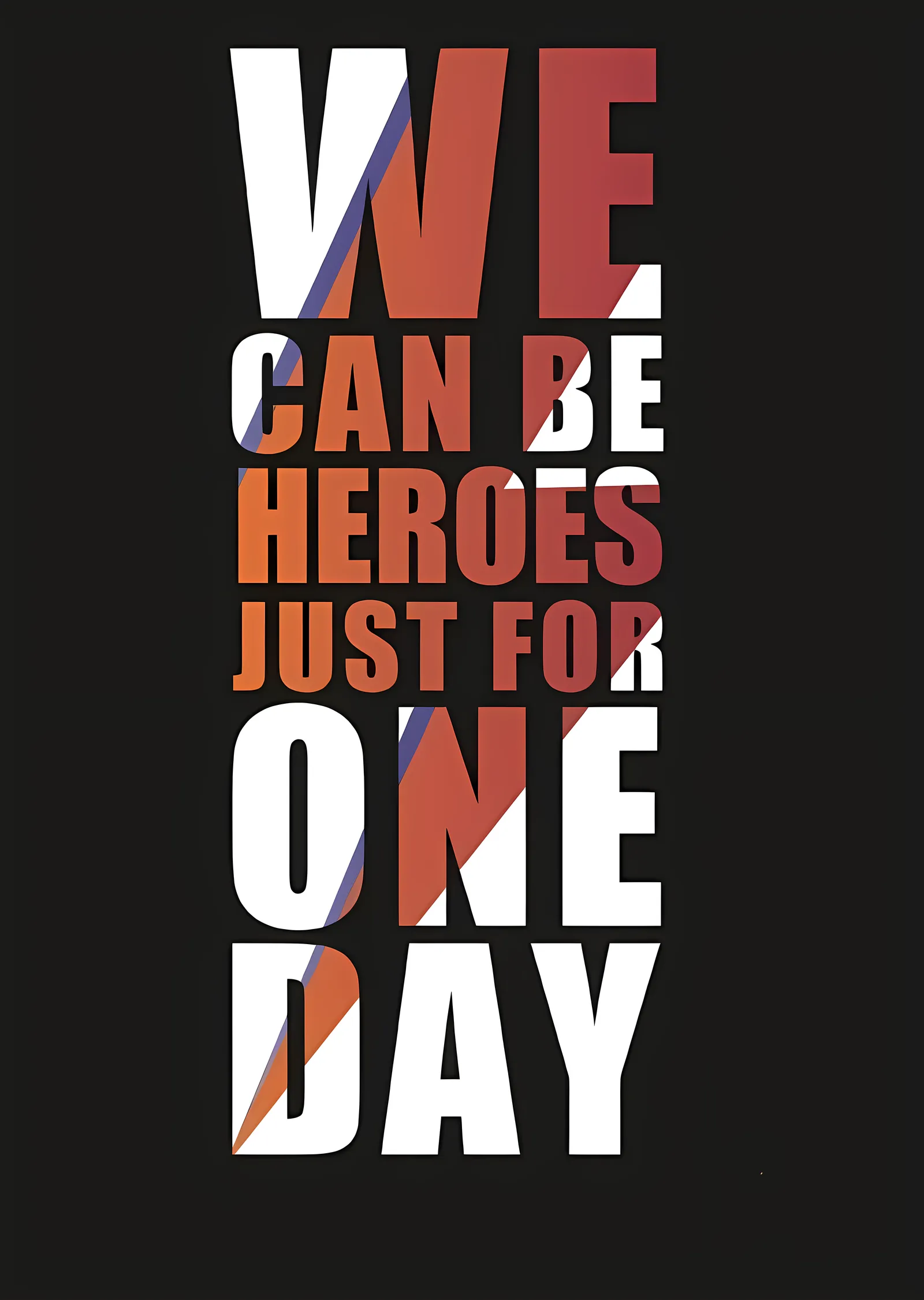 David Bowie: We Can Be Heroes metal tablo