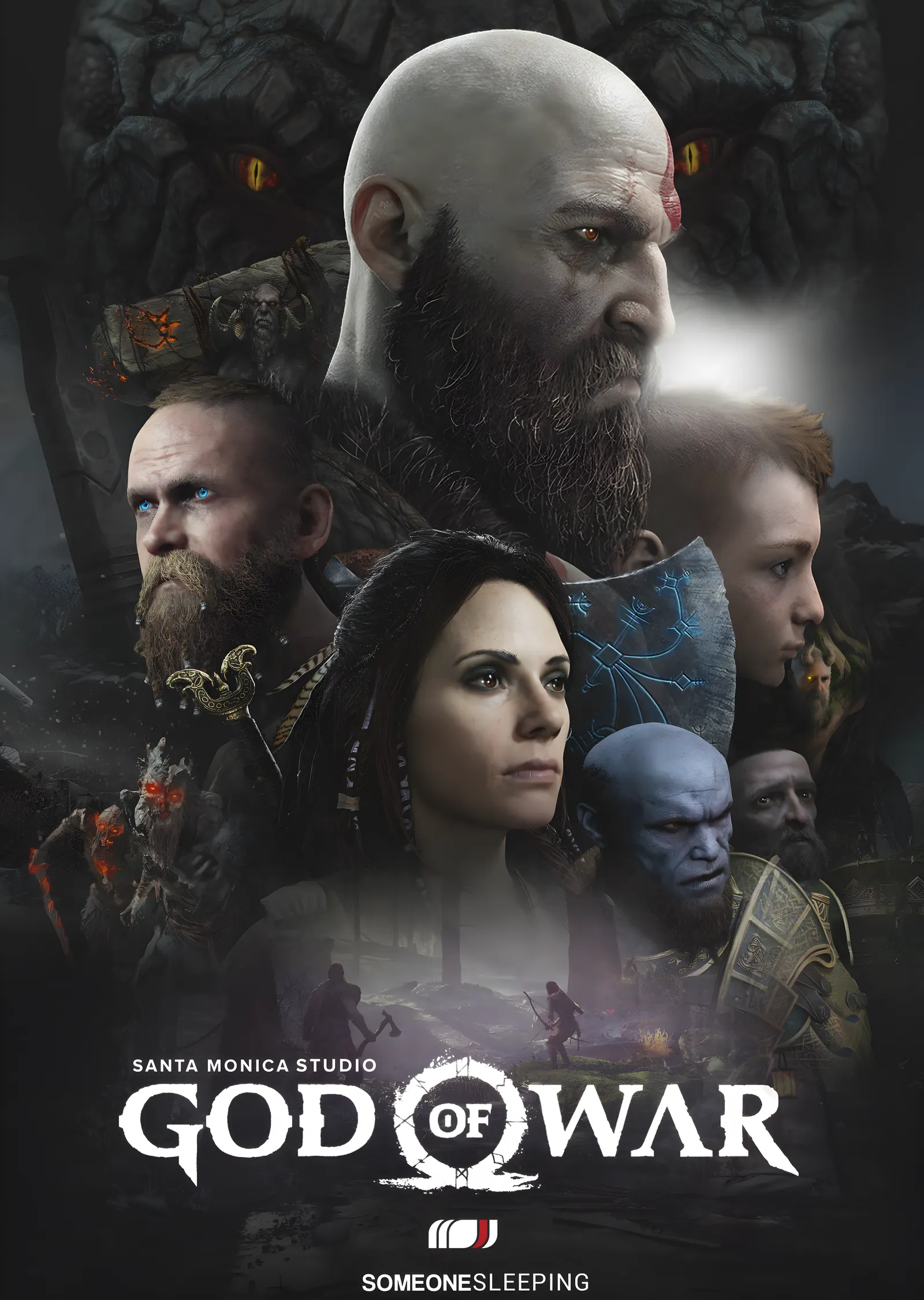 God of War: Karakterler metal tablo