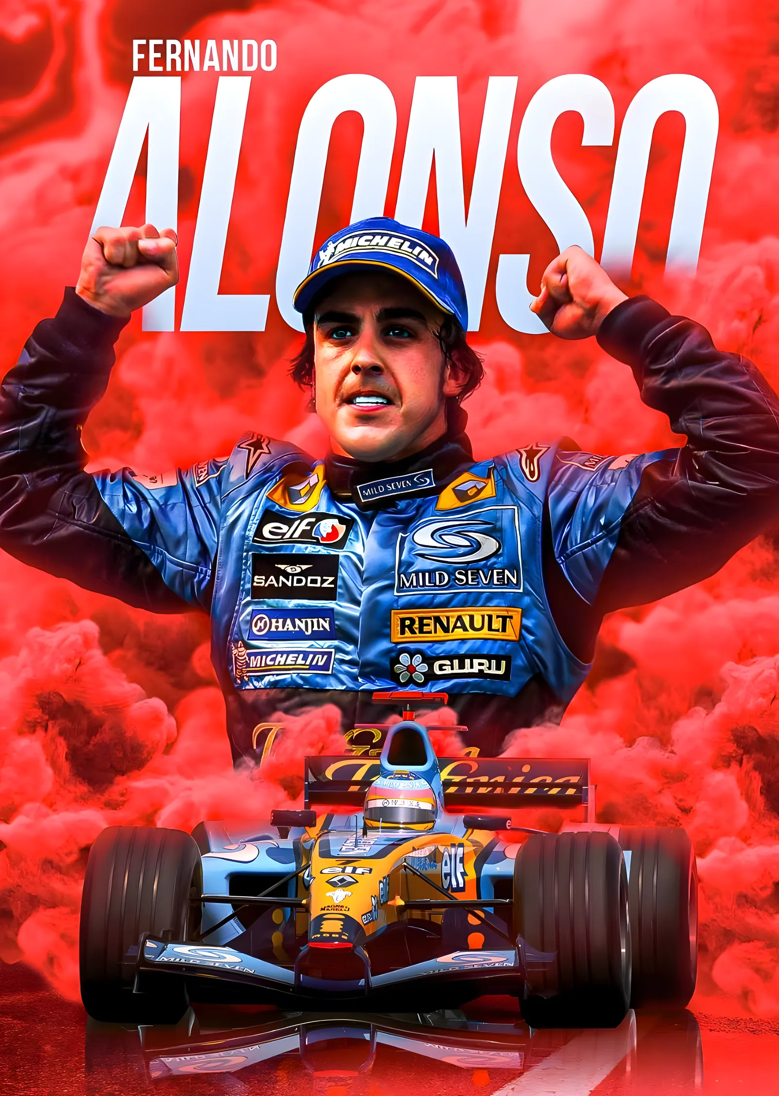 Fernando Alonso: Formula 1 Gösterisi metal tablo