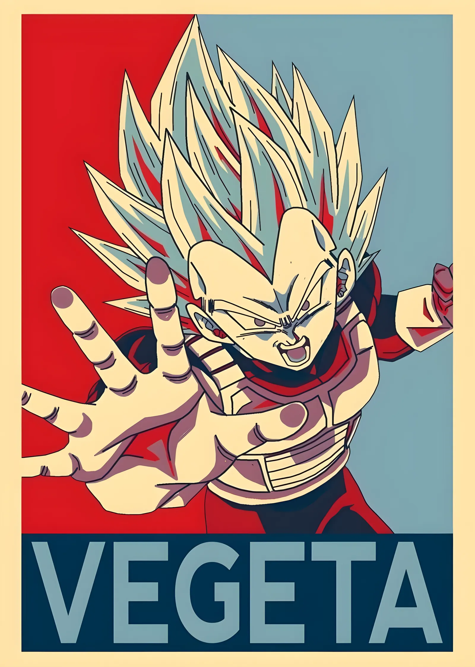 Vegeta: Süper Saiyan metal tablo