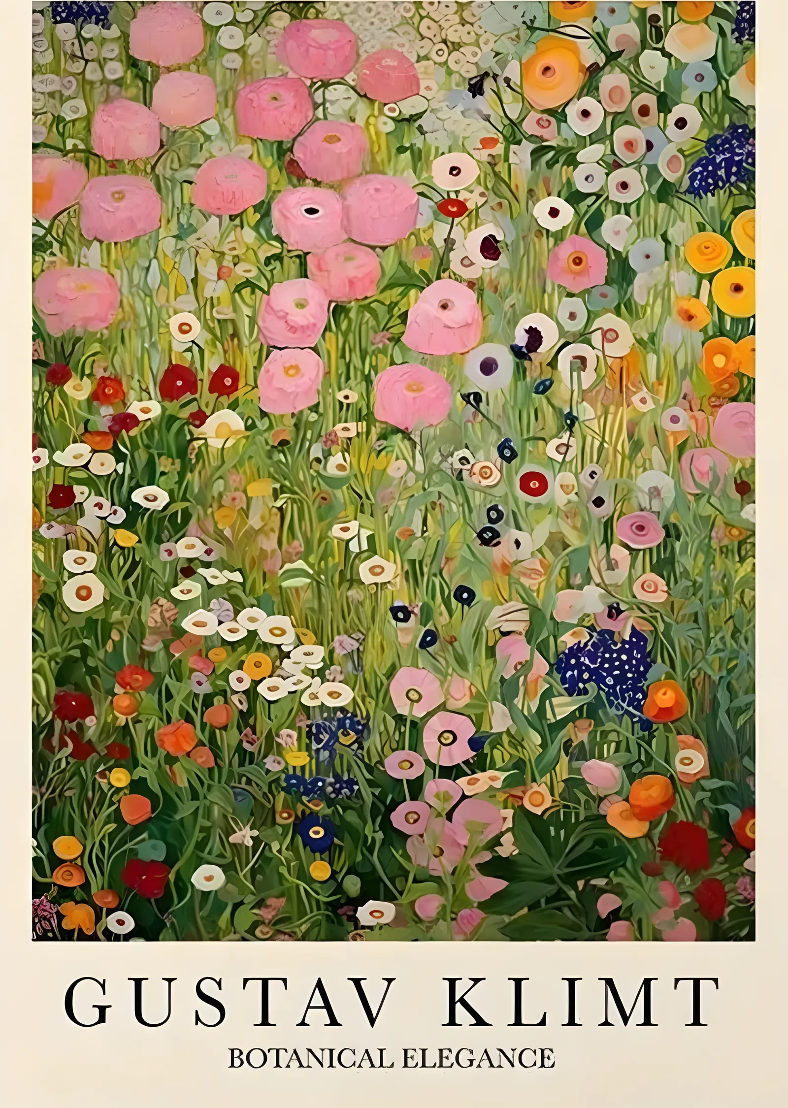 Gustav Klimt: Botanical Elegance metal tablo