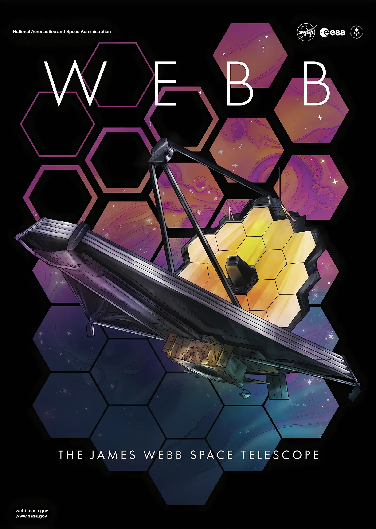 James Webb Uzay Teleskobu metal tablo