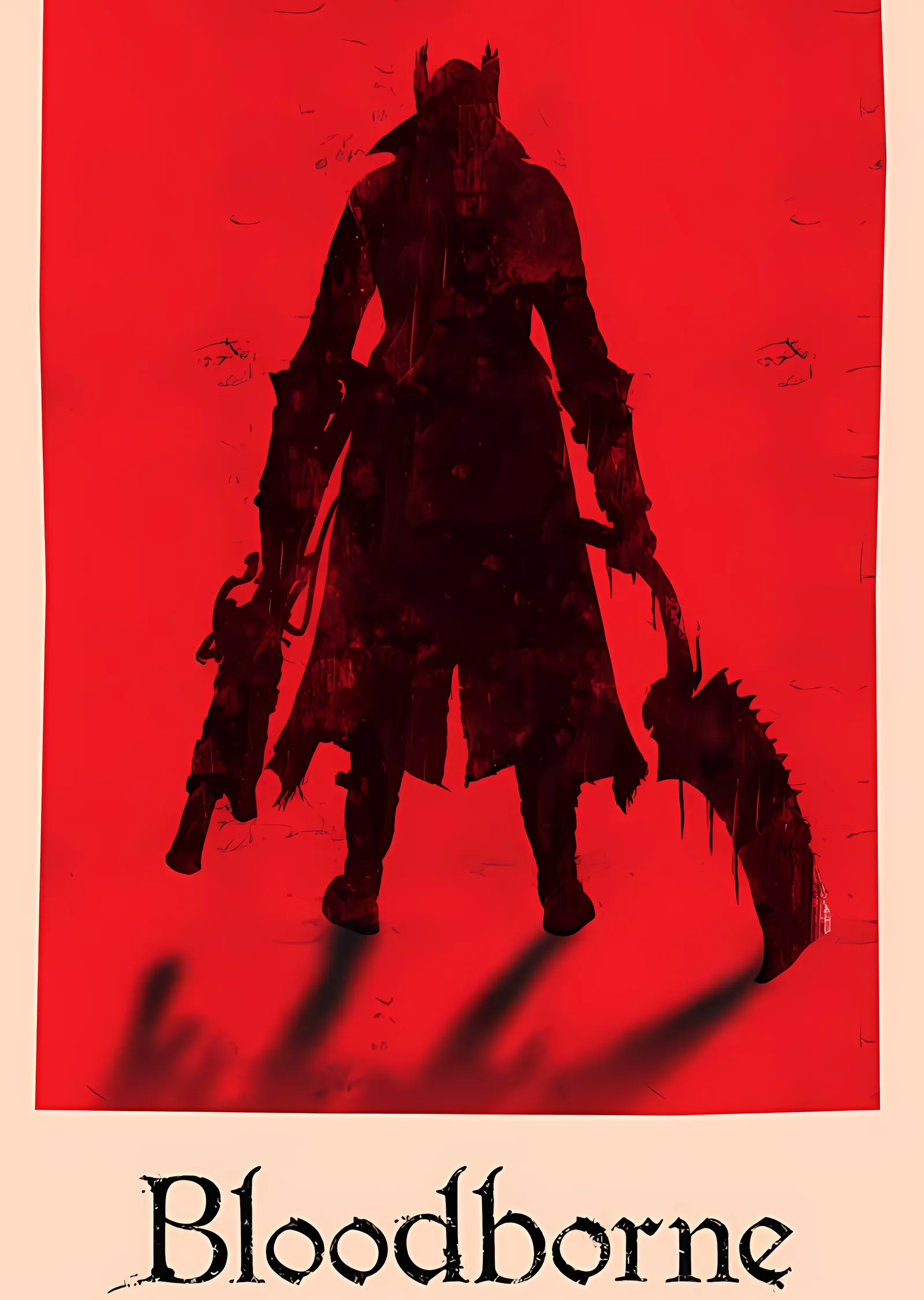 Bloodborne: Kırmızı Siluet metal tablo