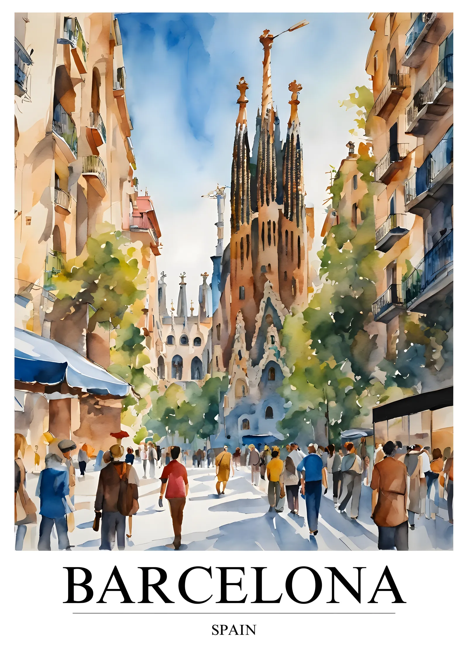 Barcelona Sagrada Família metal tablo