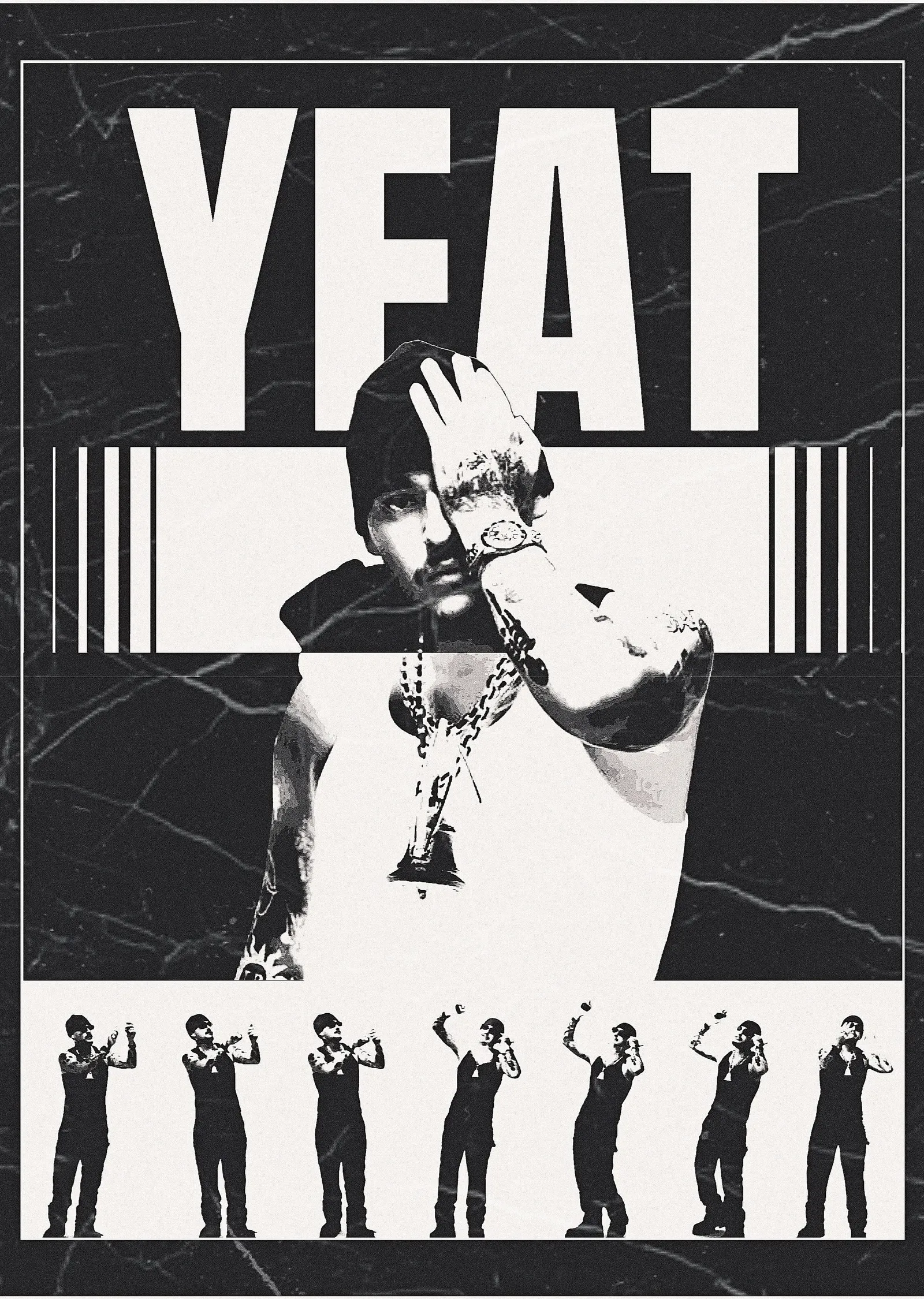 YEAT metal tablo