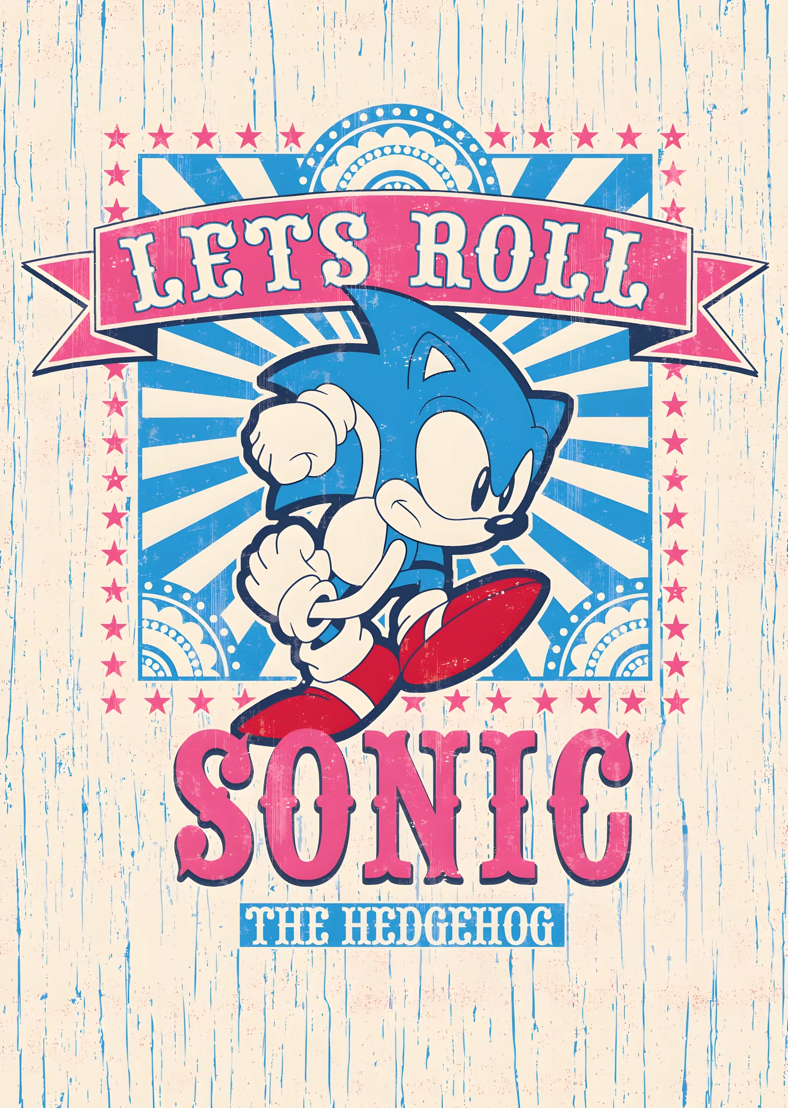 Sonic the Hedgehog: Let's Roll metal tablo