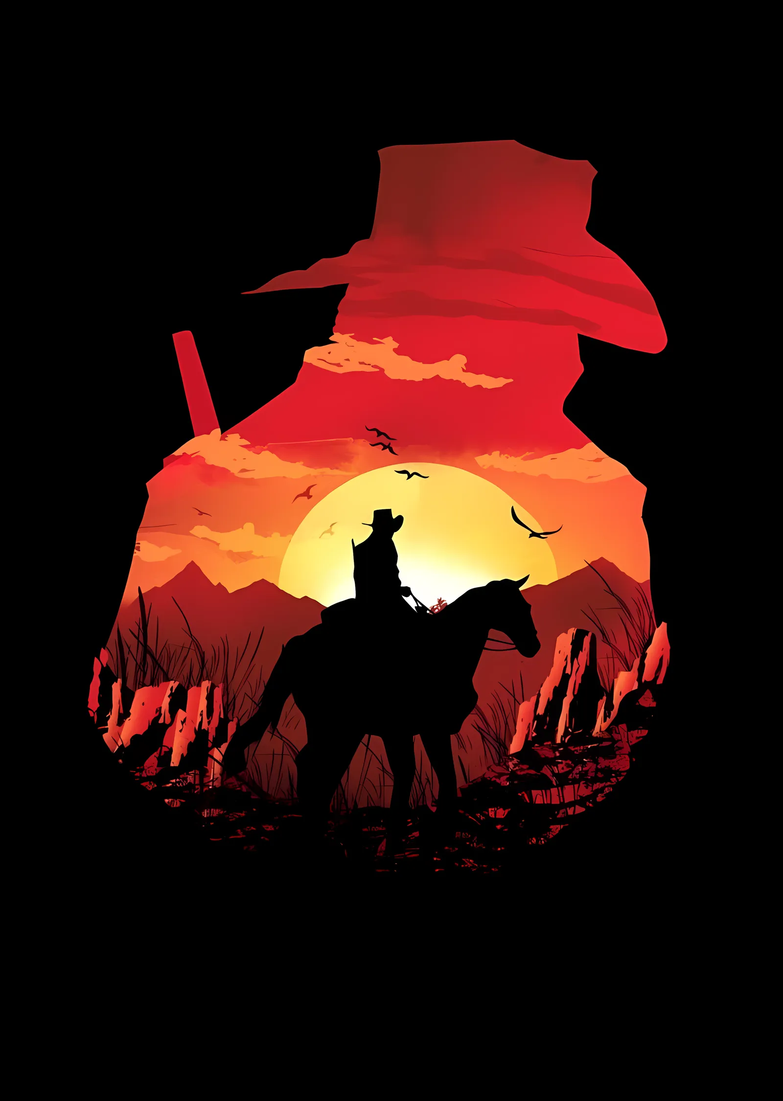 Red Dead Redemption 2: Batı'nın Yalnız Kurdu metal tablo