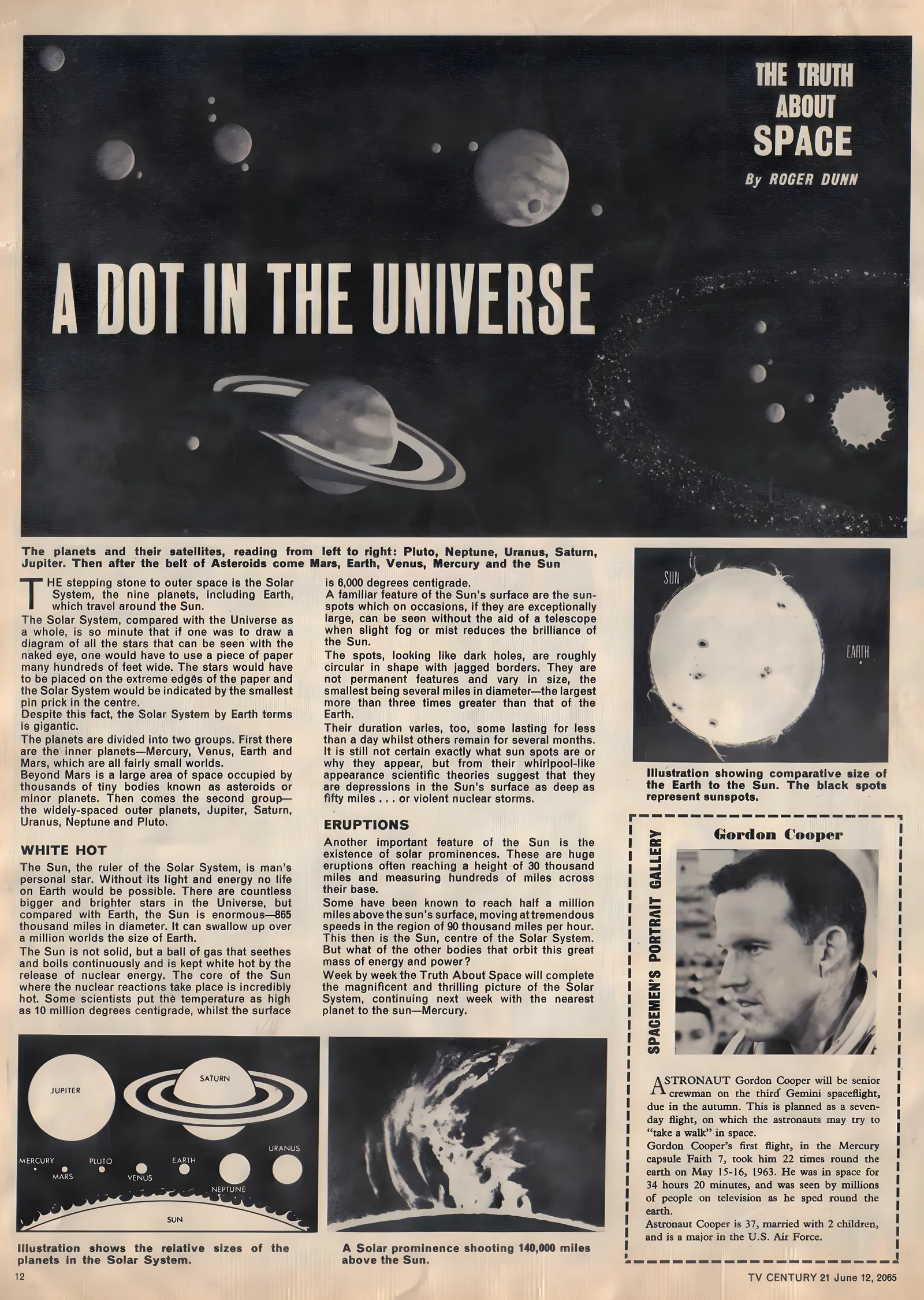 A Dot in the Universe - Retro Uzay Sayfası metal tablo