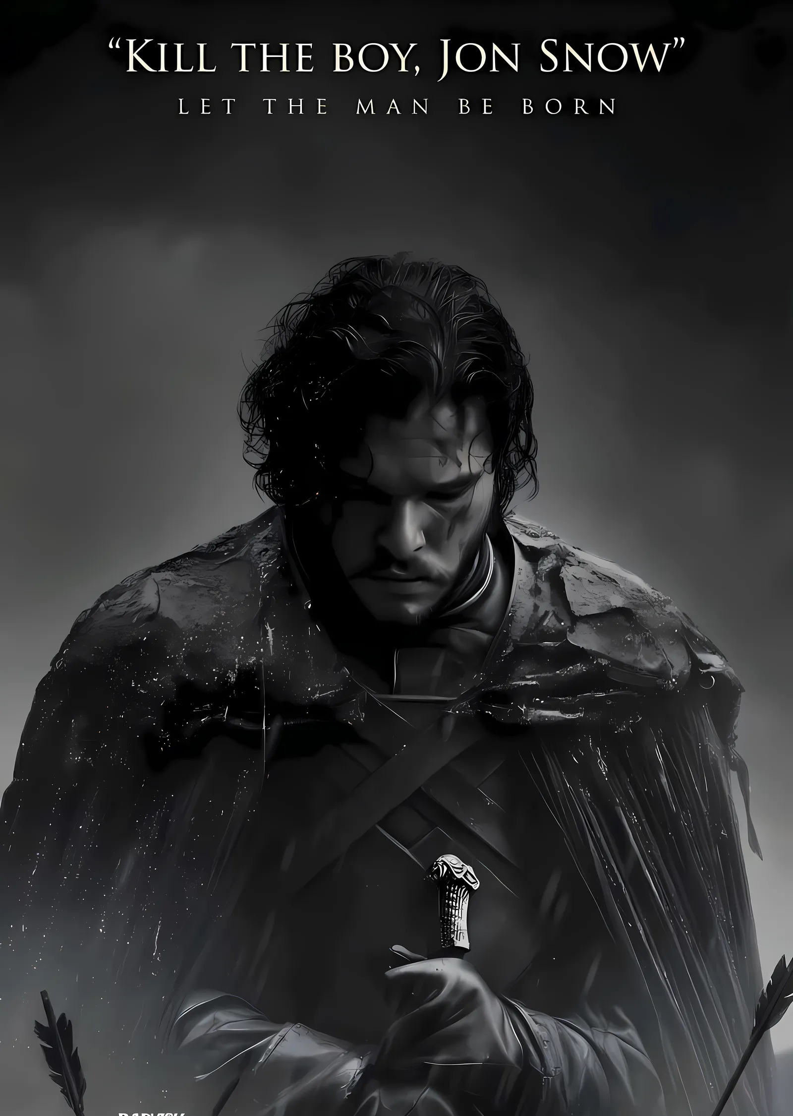 Jon Snow: Kill the Boy, Let the Man Be Born metal tablo