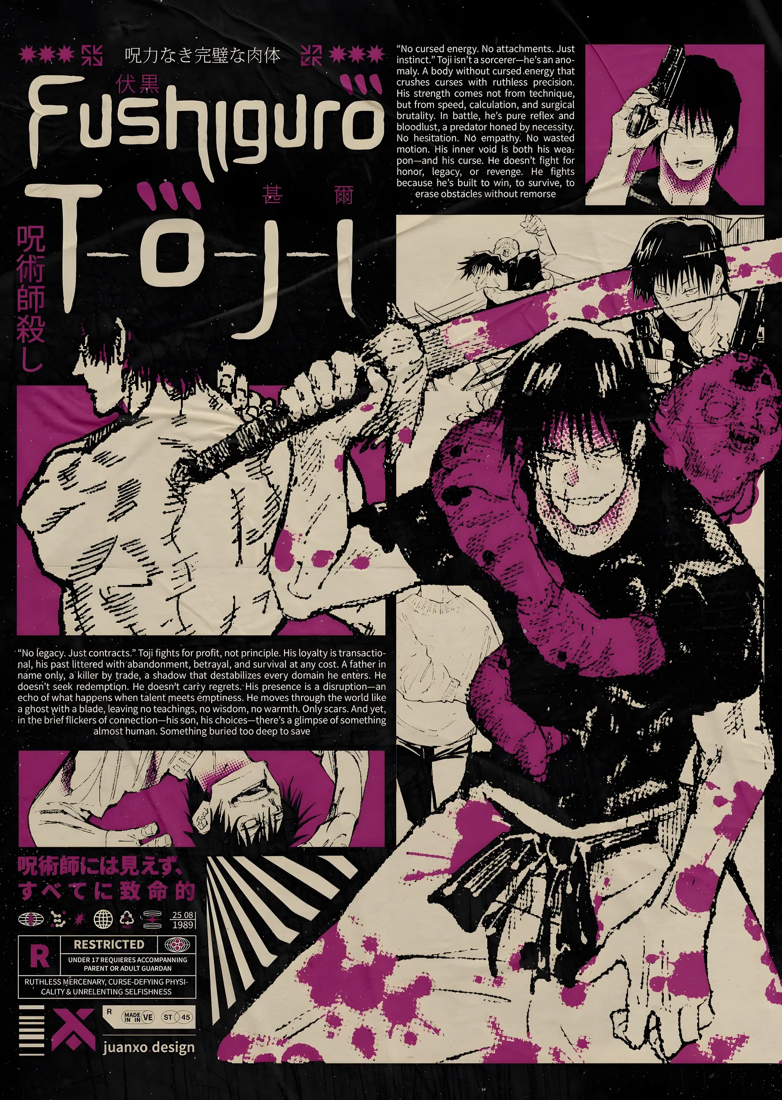 Jujutsu Kaisen: Fushiguro Toji metal tablo