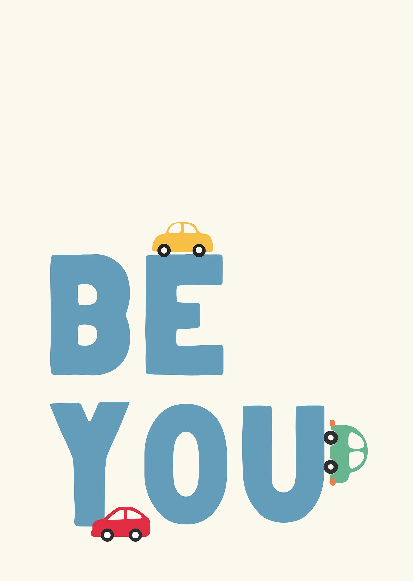 Be You: Arabalar ile Renkli Tasarım metal tablo