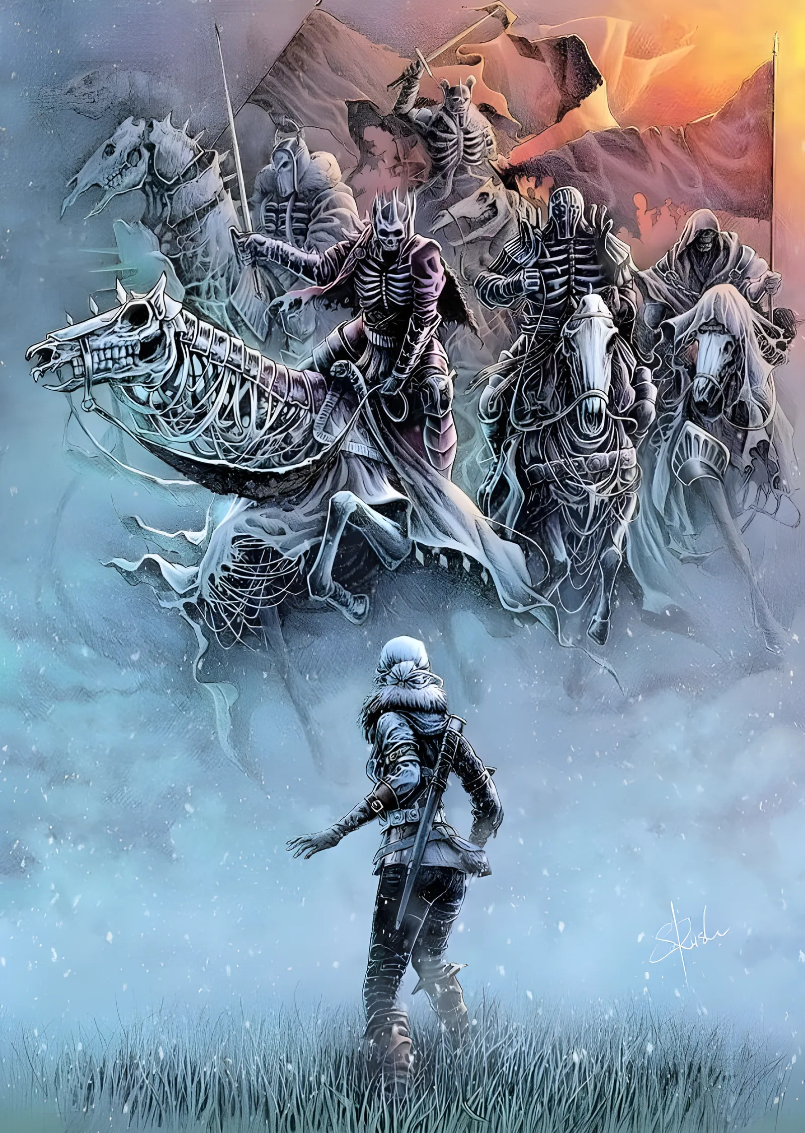 The Witcher: İskelet Sürüsü metal tablo