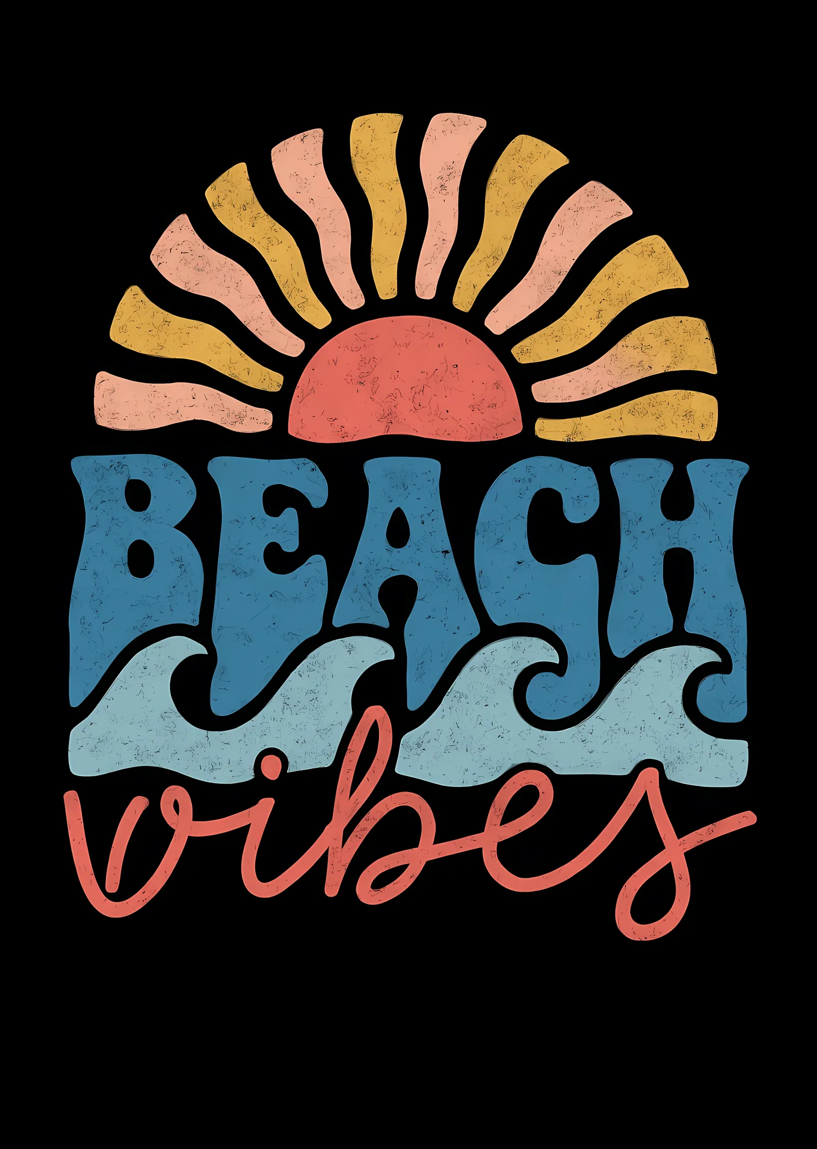 Beach Vibes: Renkli Plaj Atmosferi metal tablo