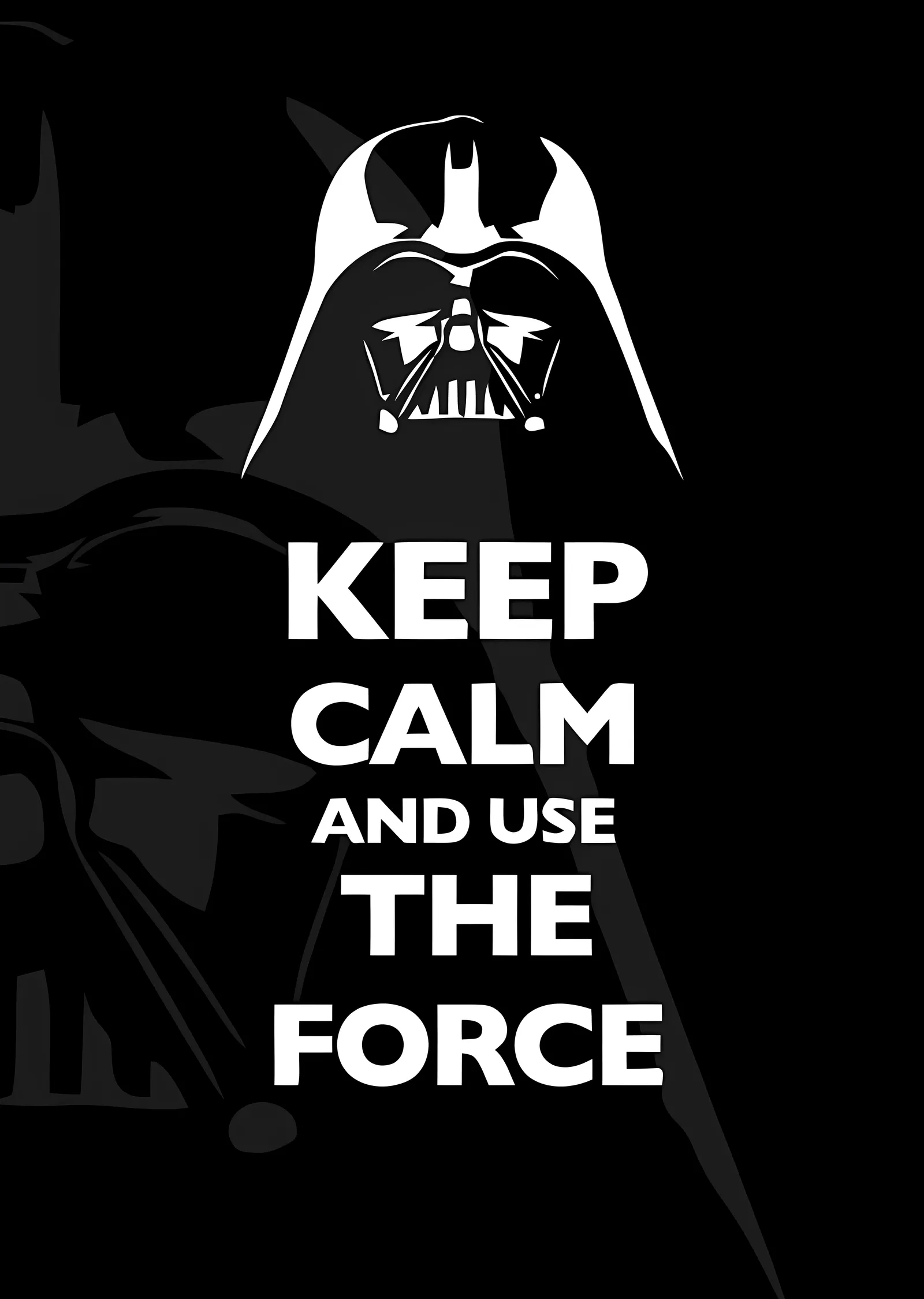 Darth Vader: Keep Calm and Use the Force metal tablo