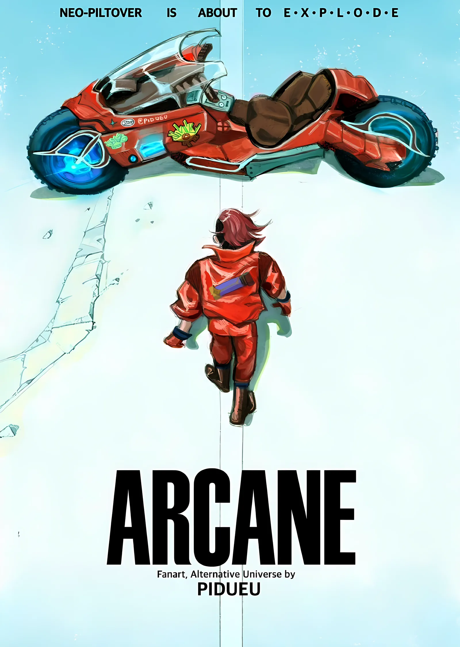 Arcane: Neo-Piltover metal tablo