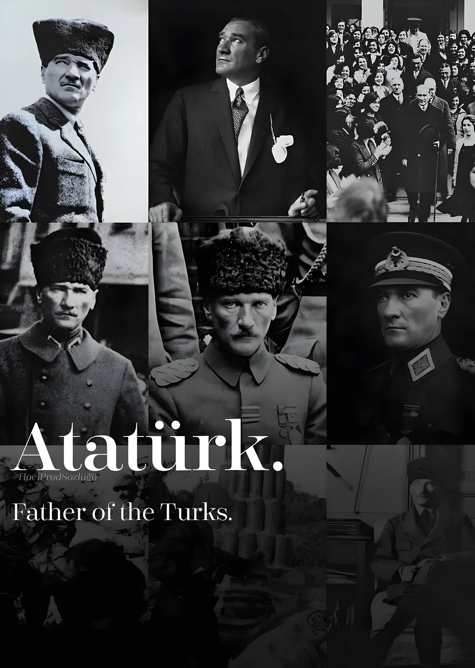 Atatürk: Türklerin Babası metal tablo