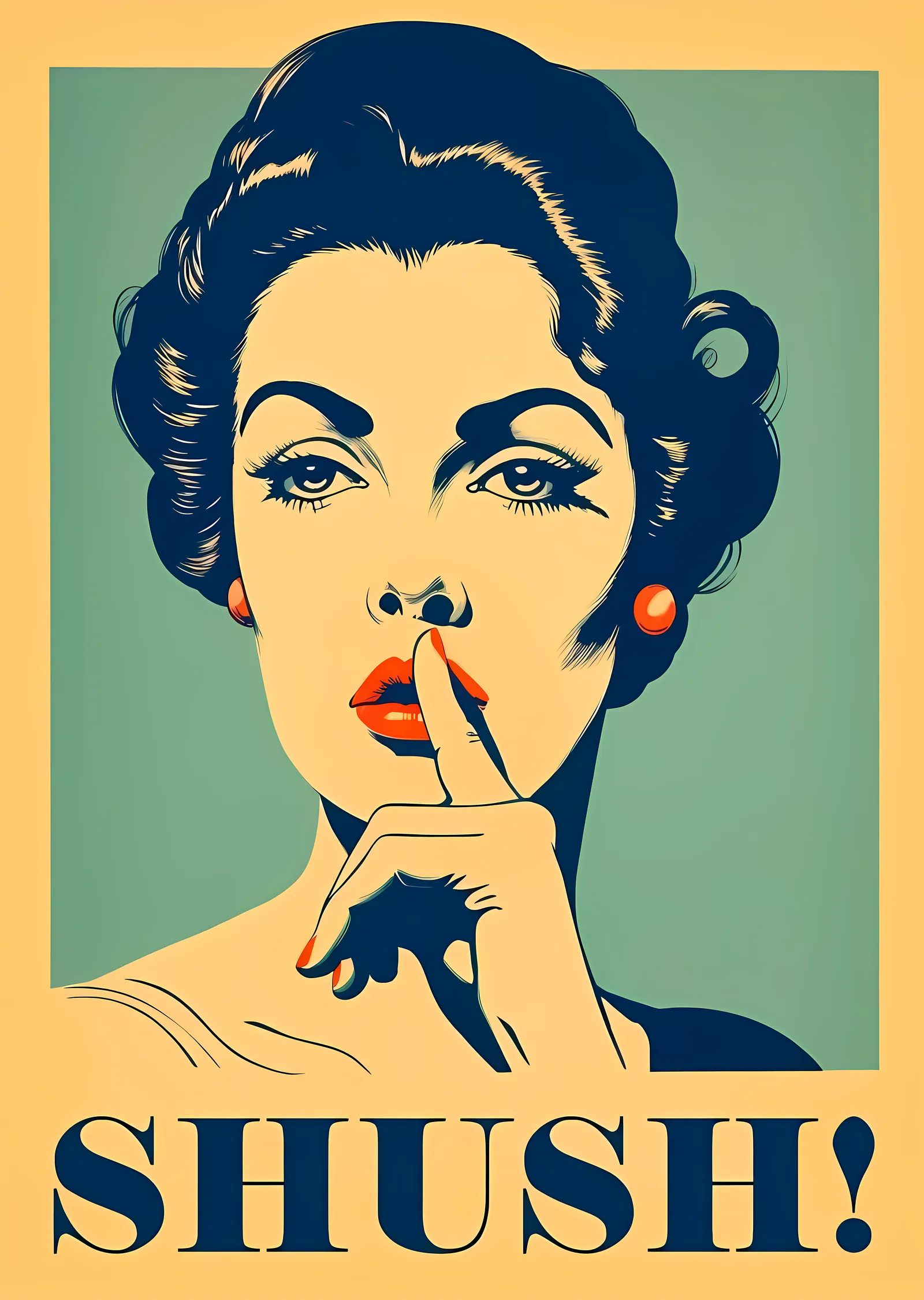 SHUSH! metal tablo