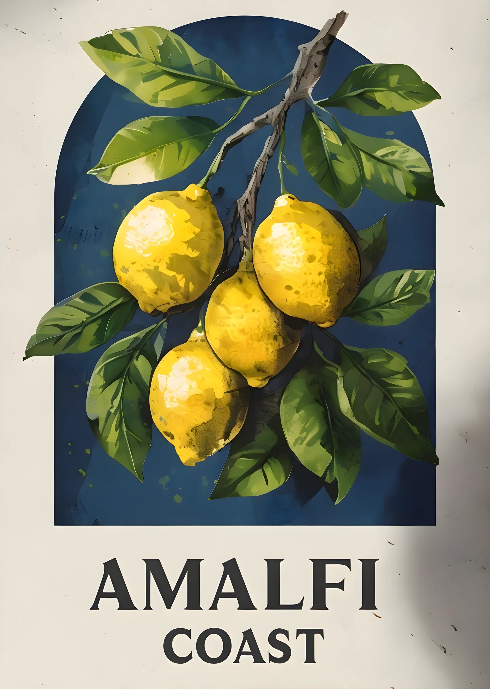 Amalfi Coast Limonlu Sanat metal tablo