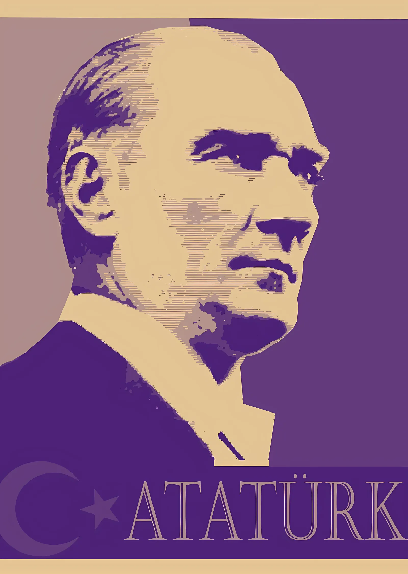 Mustafa Kemal Atatürk: Portre metal tablo