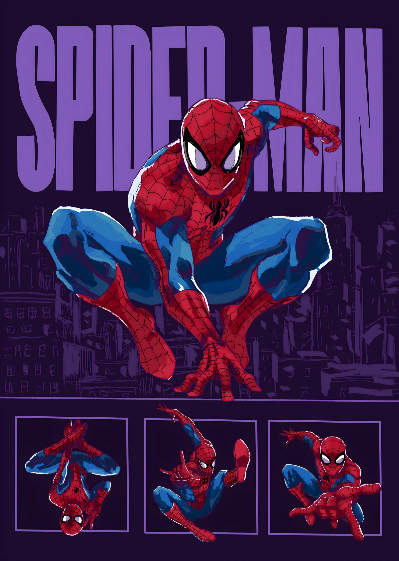 Spider-Man · Mor Zemin metal tablo