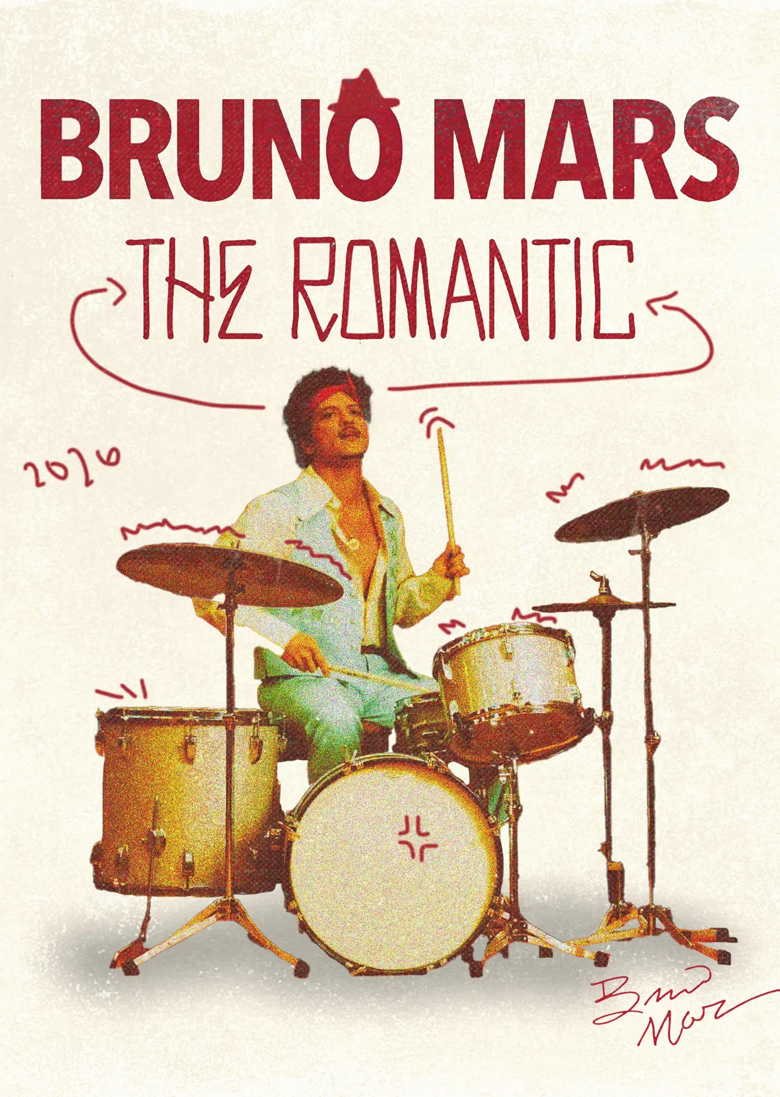 Bruno Mars: The Romantic metal tablo