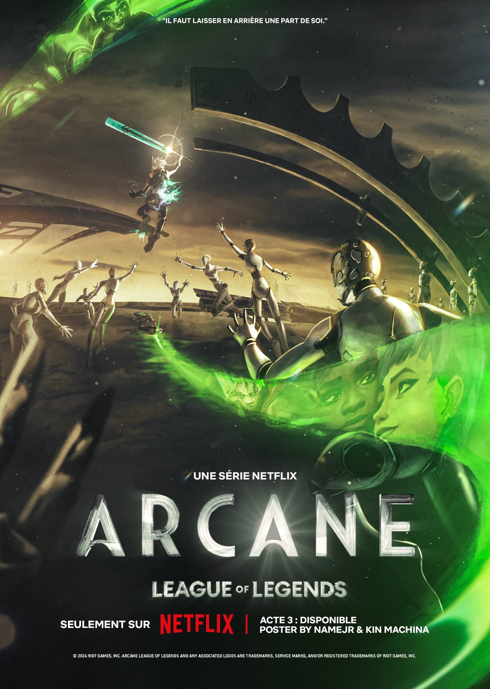 Arcane: Yeşil Sahne metal tablo