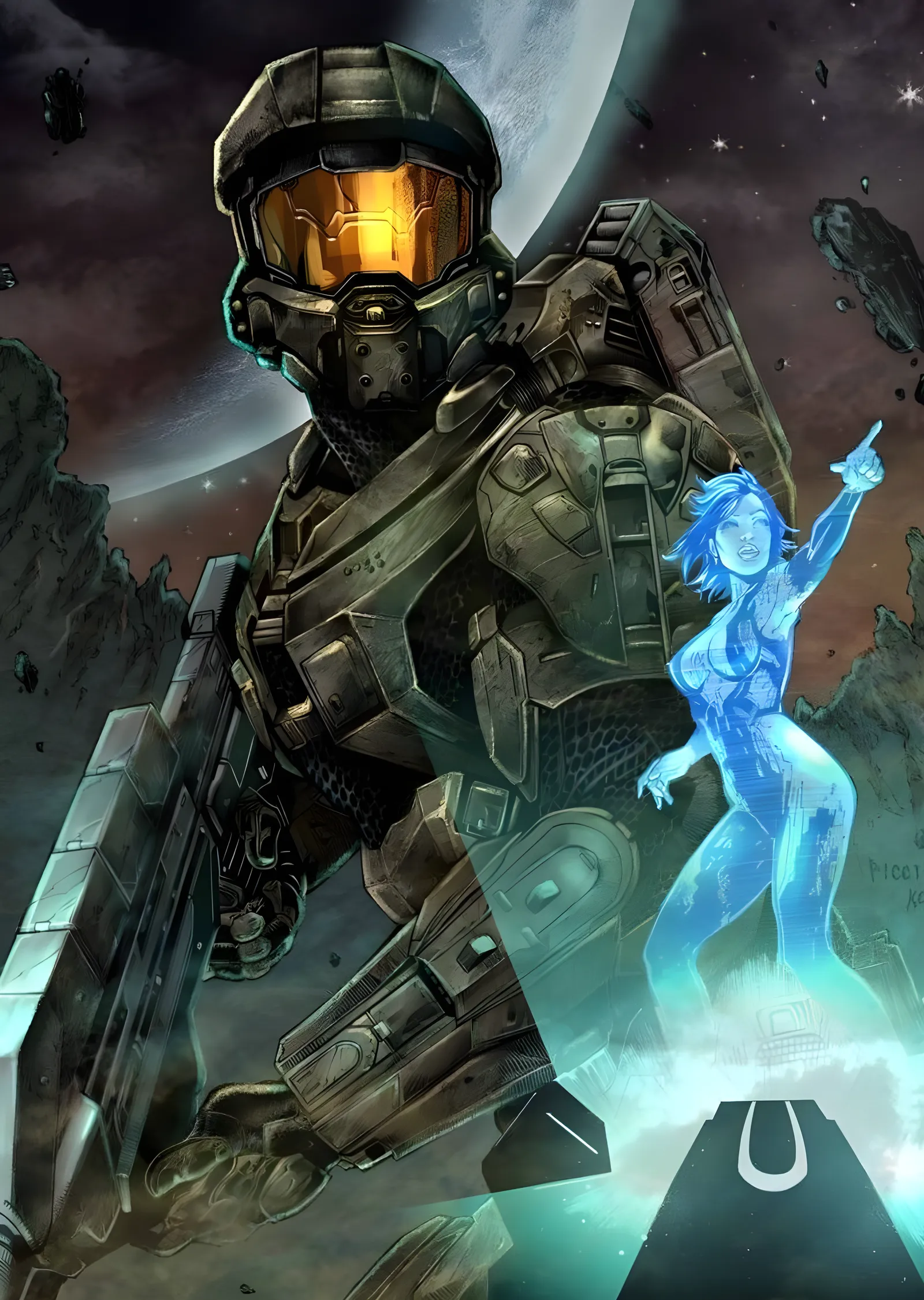 Halo: Cortana metal tablo