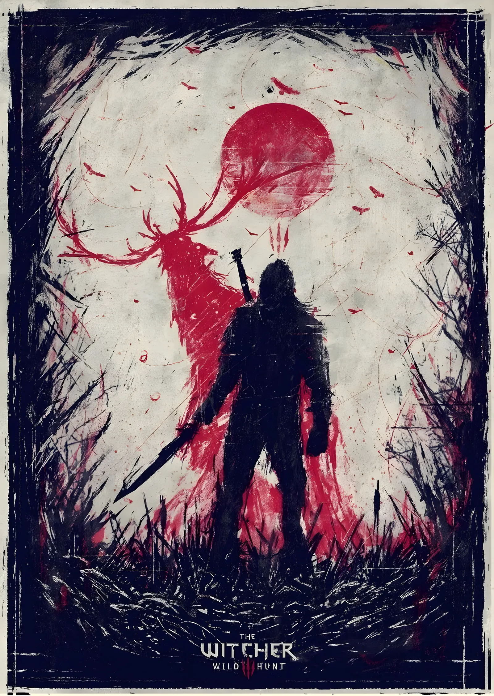 The Witcher: Kızıl Geyik metal tablo