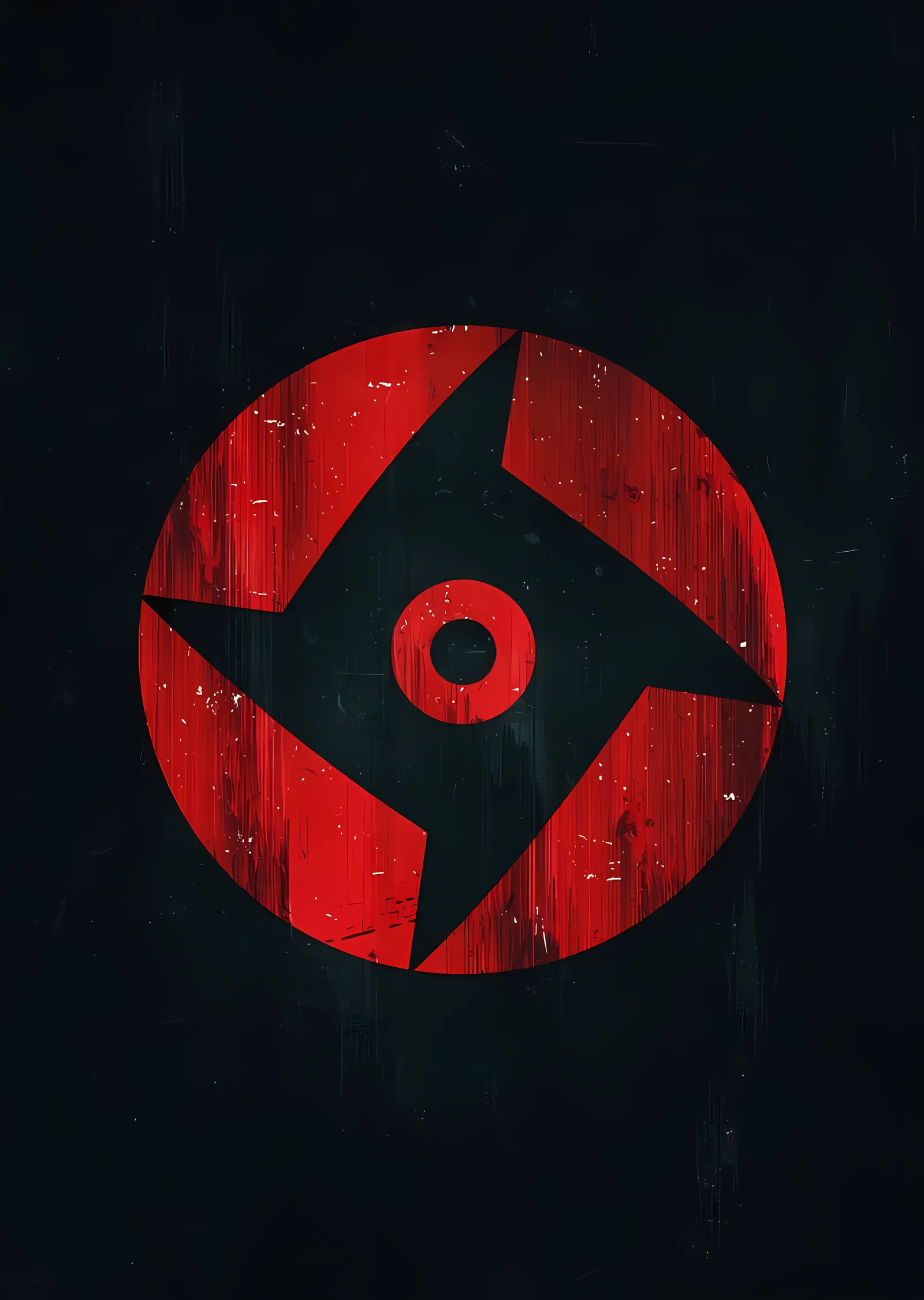 Sharingan - Kırmızı Zemin metal tablo