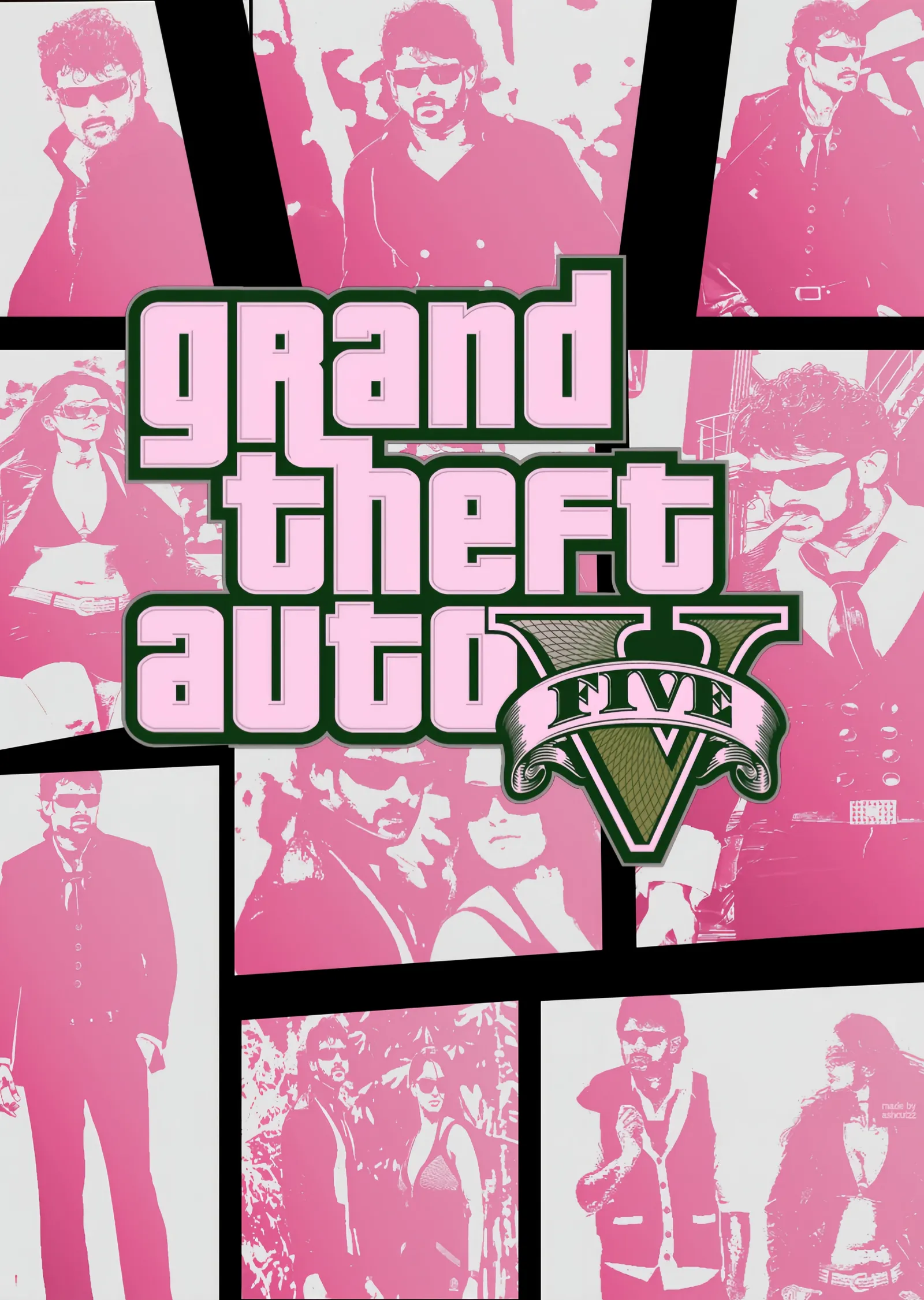 Grand Theft Auto V - Pembe Panel metal tablo