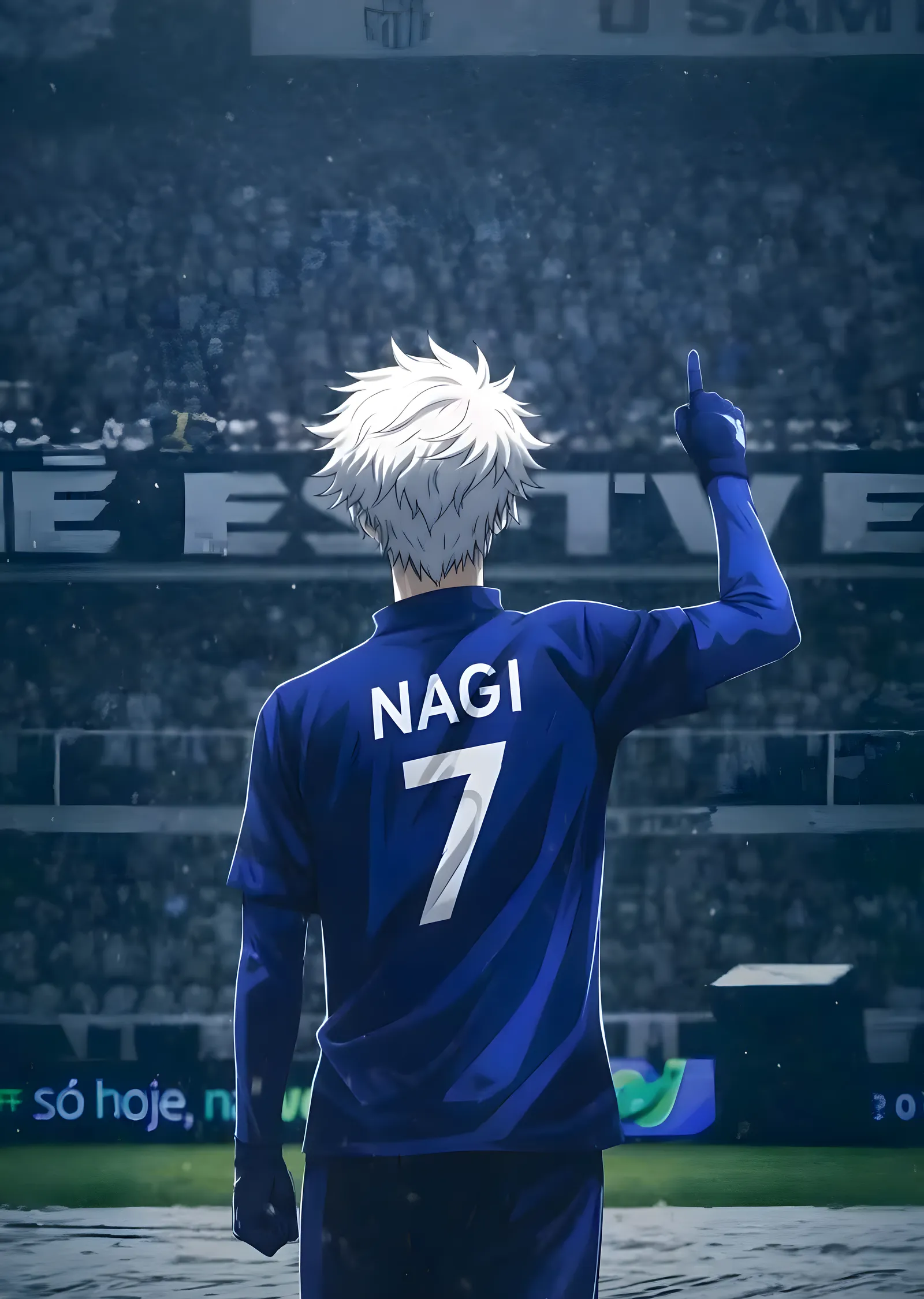 Blue Lock: 7 Numara Nagi metal tablo