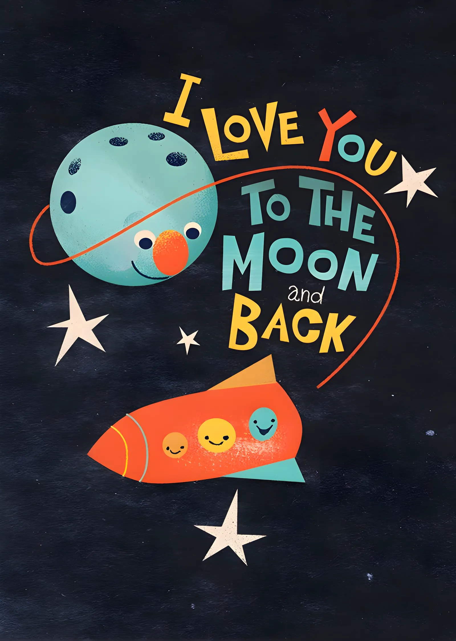 I Love You to the Moon and Back metal tablo