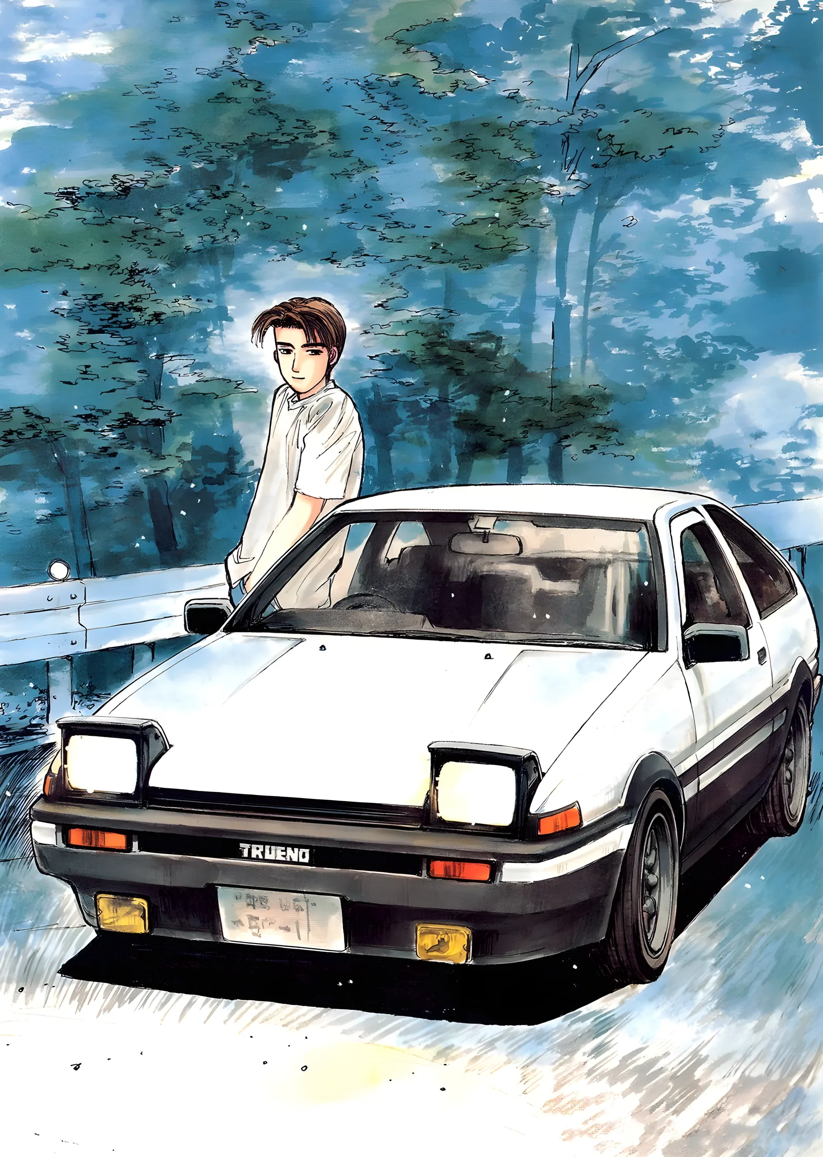 Toyota Trueno AE86 - Anime Sahne metal tablo