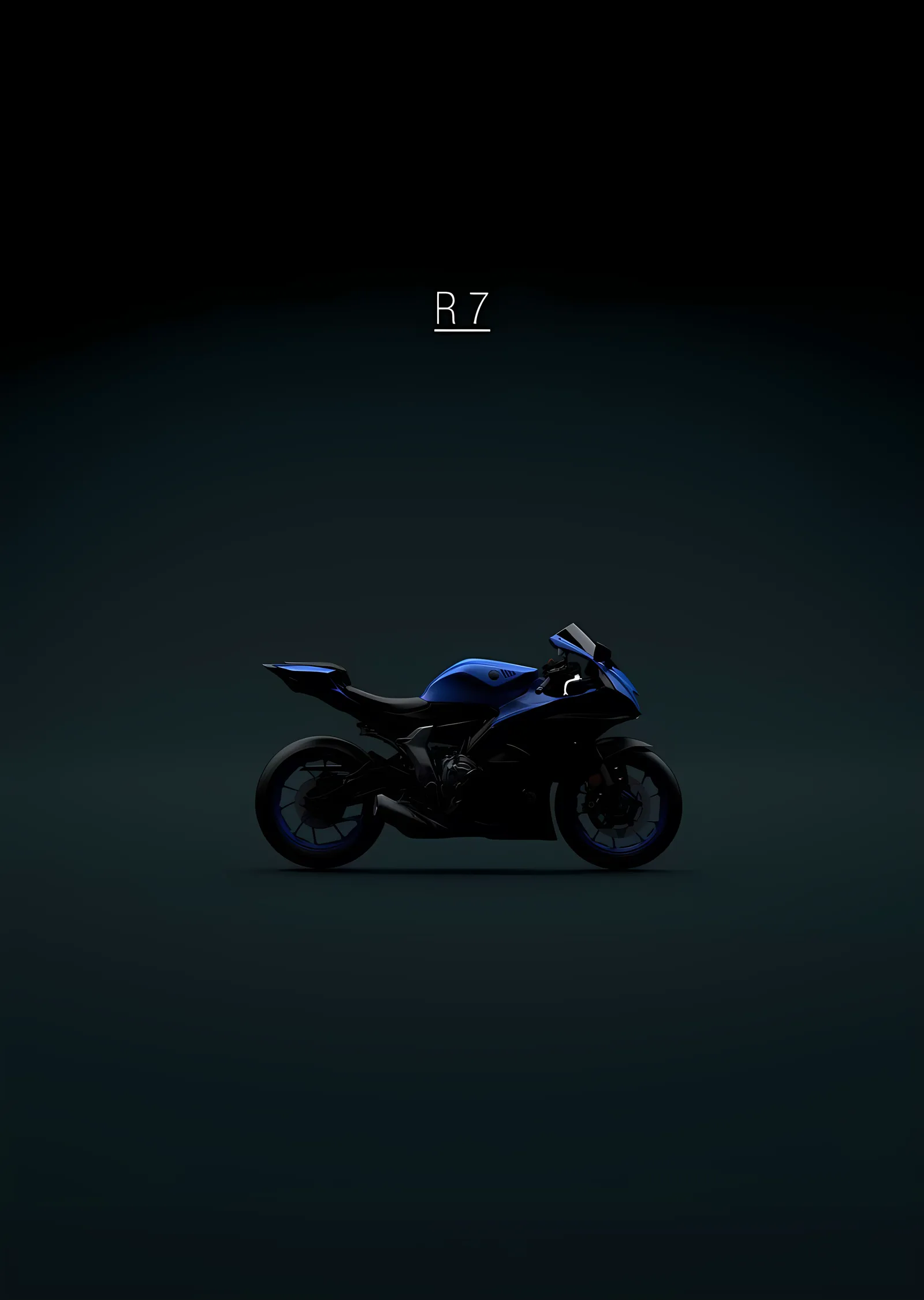 Yamaha R7 - Karanlık Sahne metal tablo