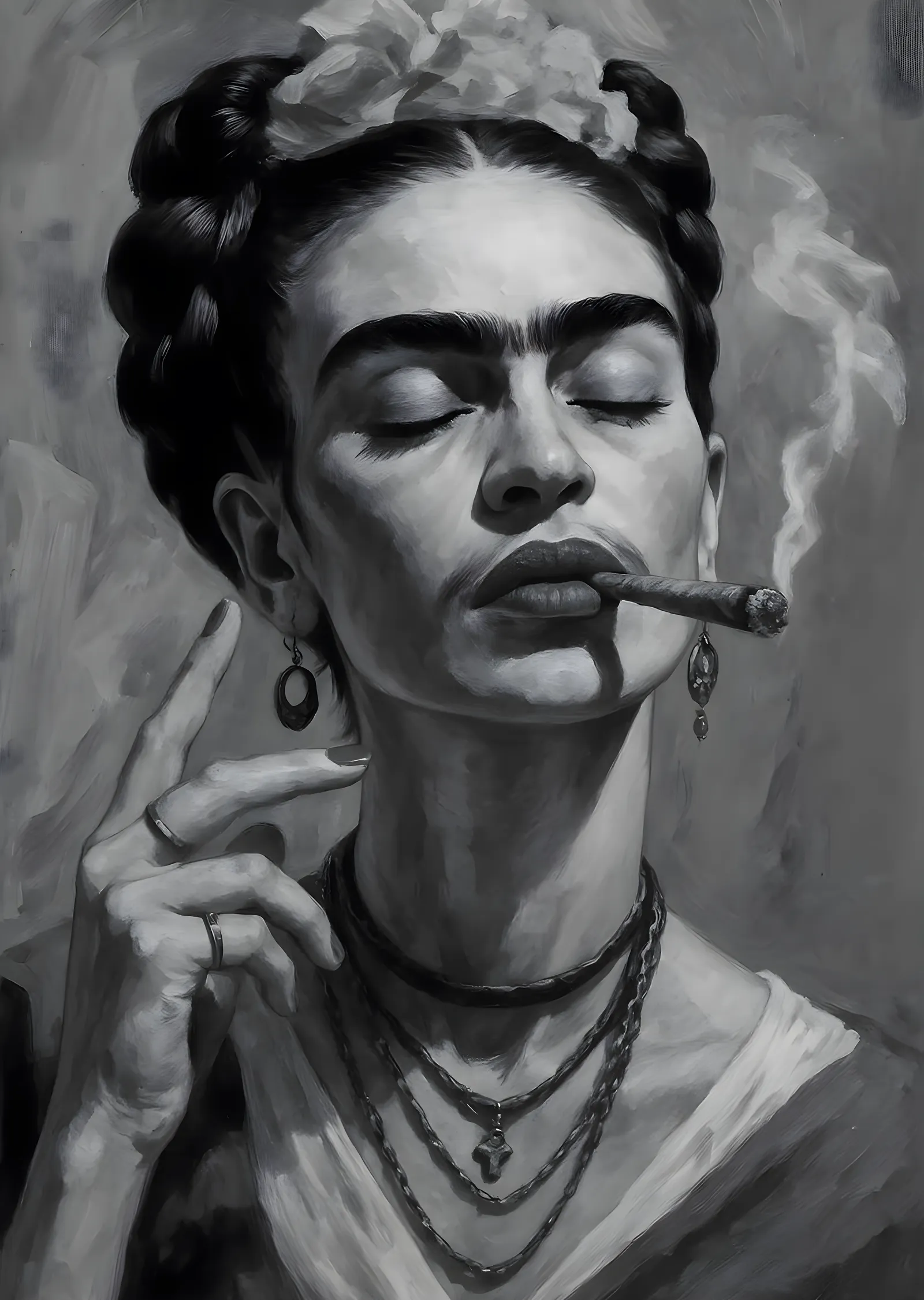 Frida Kahlo: İkonik Portre metal tablo