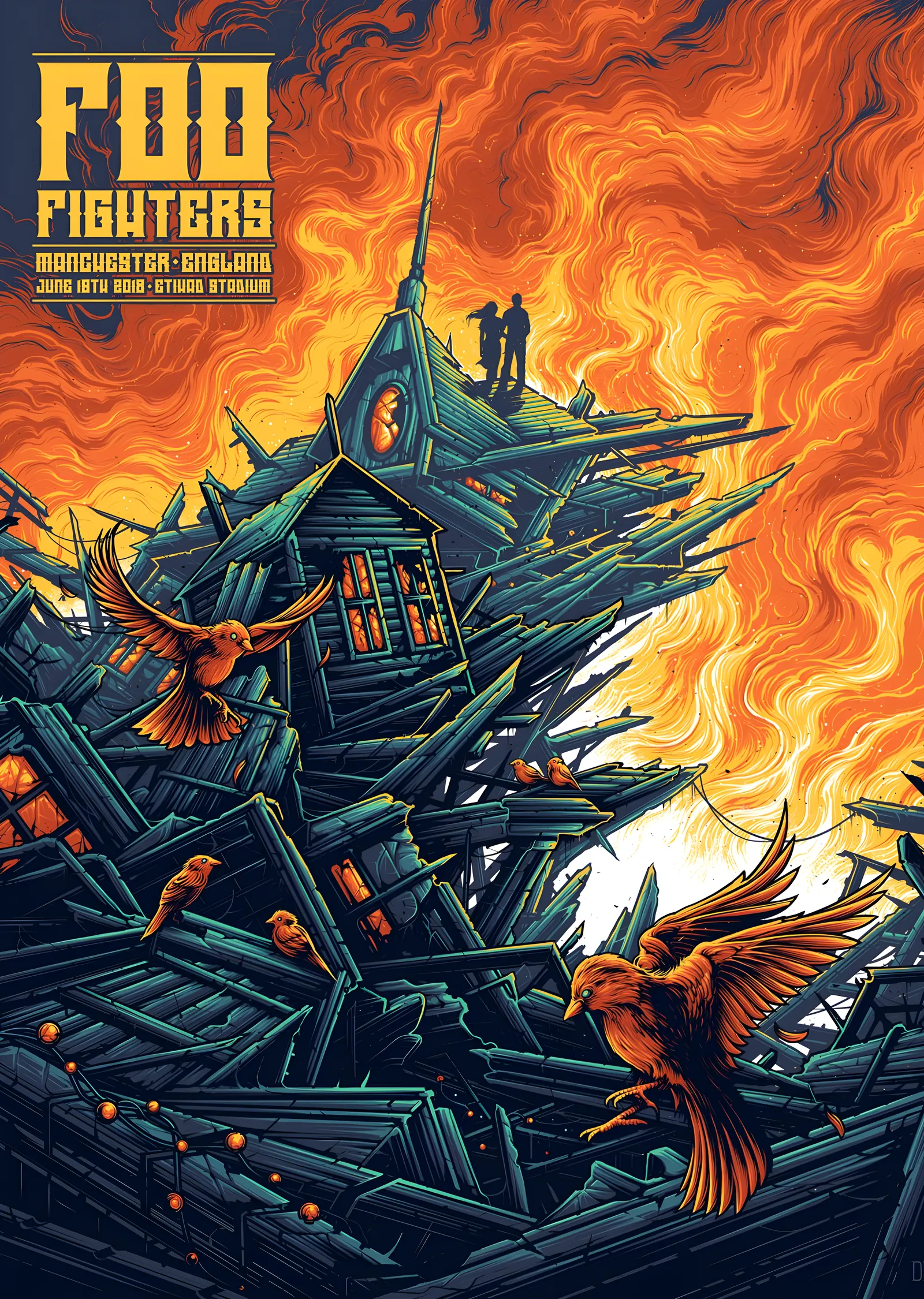 Foo Fighters: Manchester 2018 metal tablo