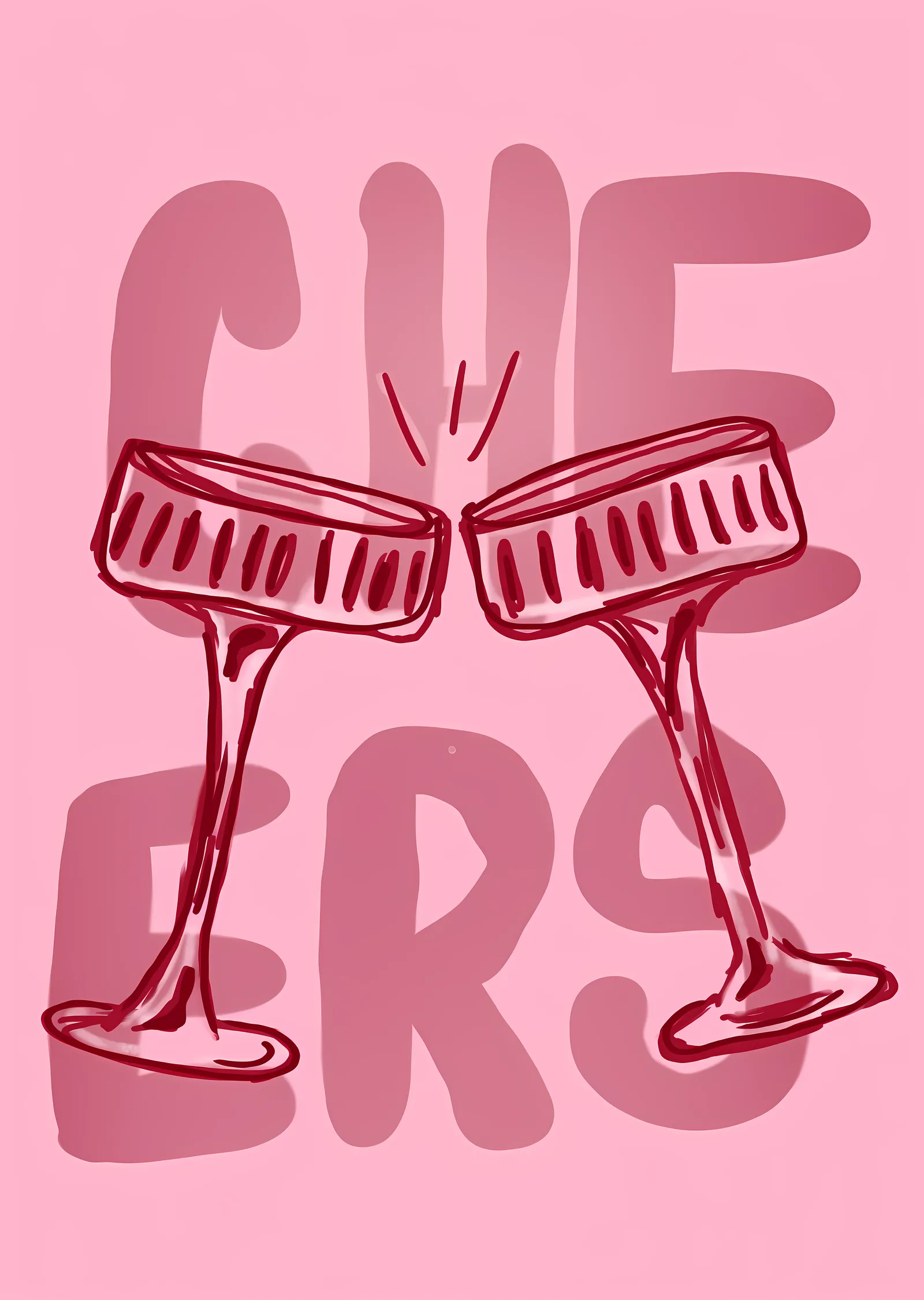 Cheers Bardağı metal tablo