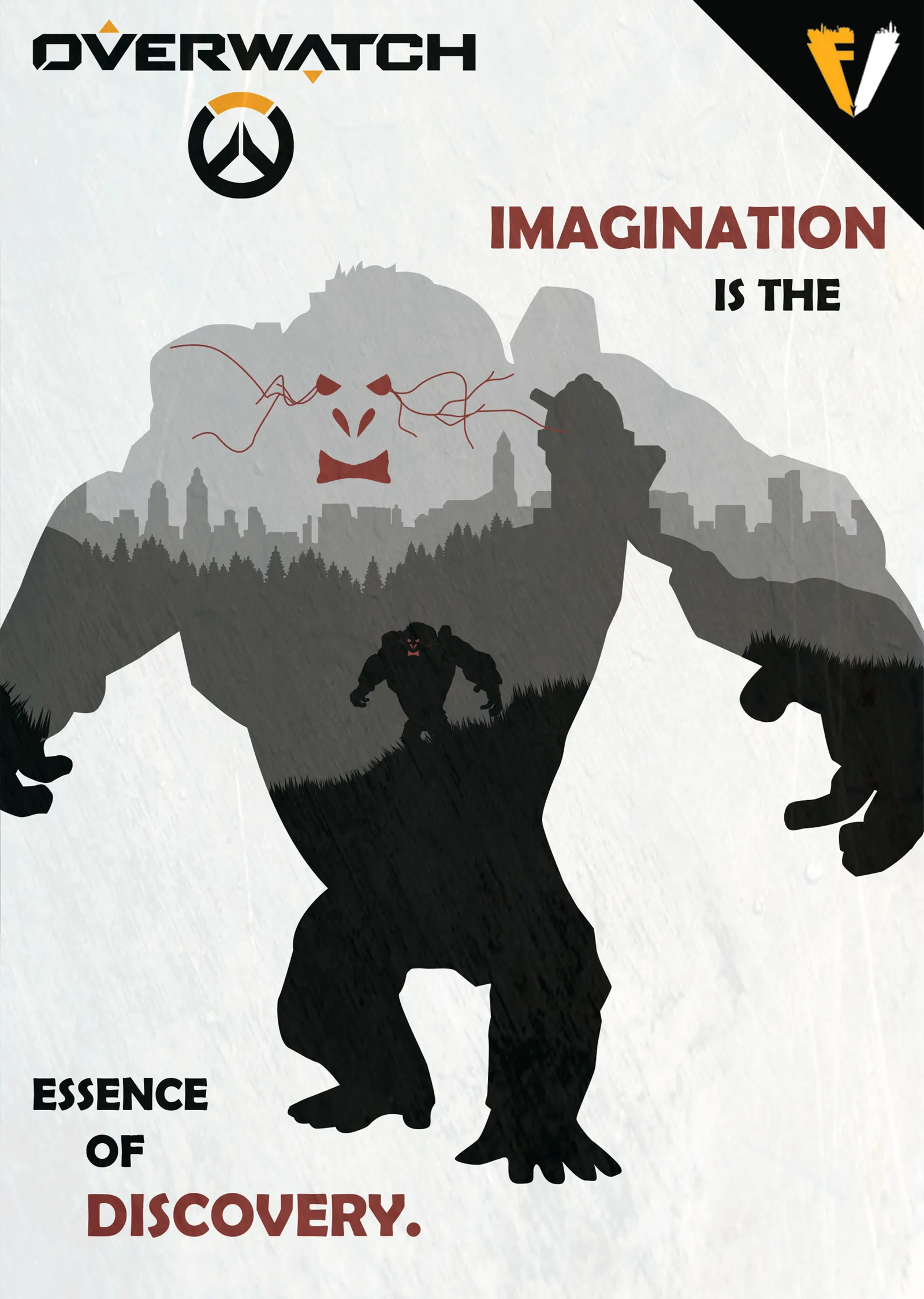 Winston - Imagination Is the Essence of Discovery metal tablo