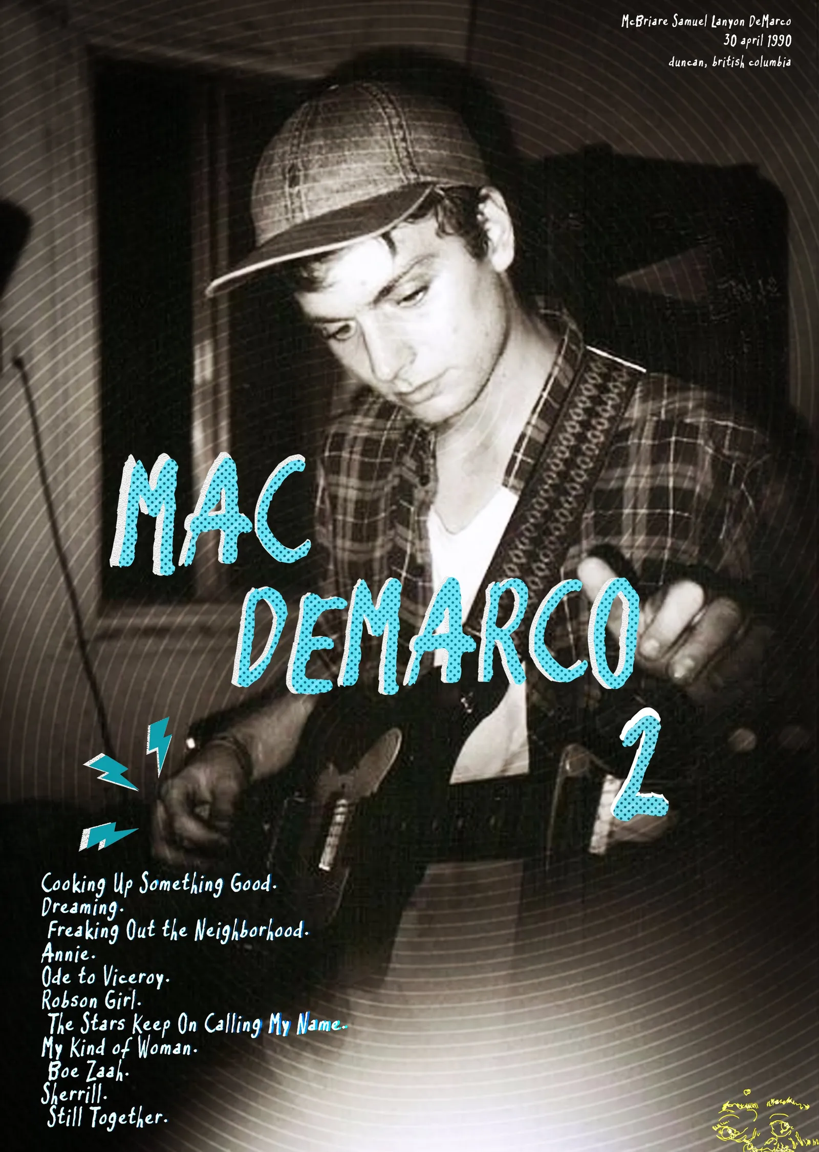 Mac Demarco: 2 Şarkı Listesi metal tablo