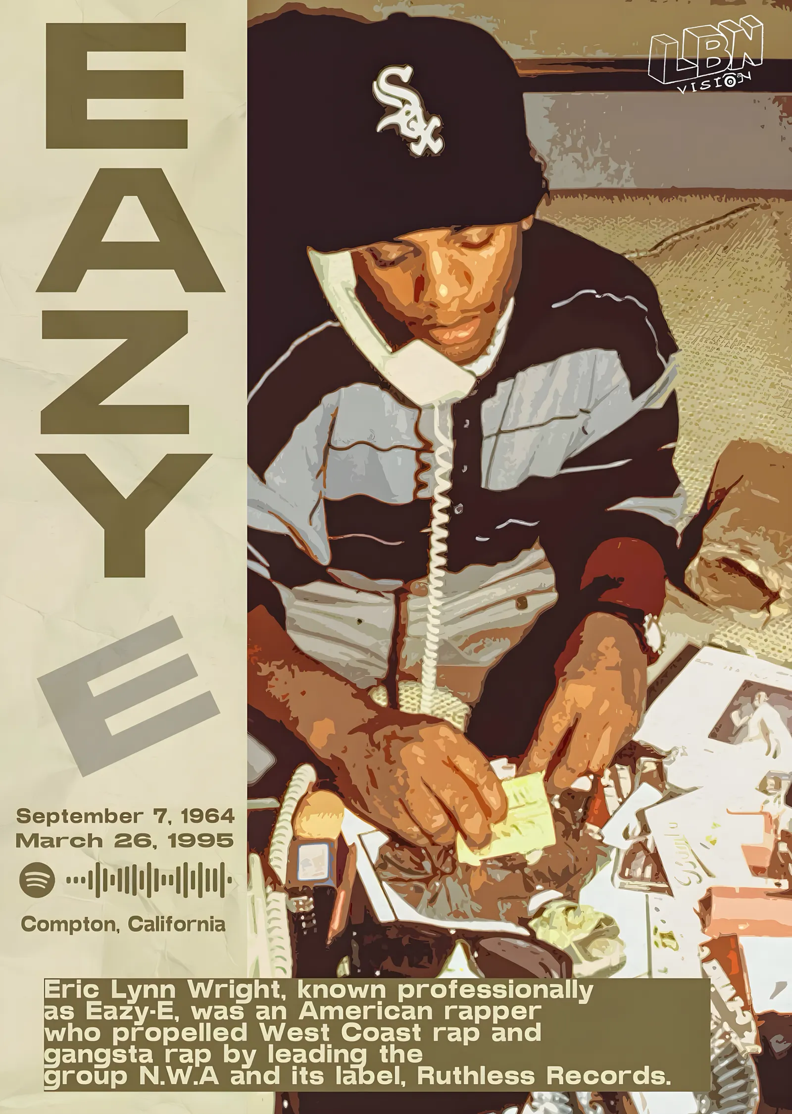 Eazy-E: Hip-Hop'un İkonu metal tablo